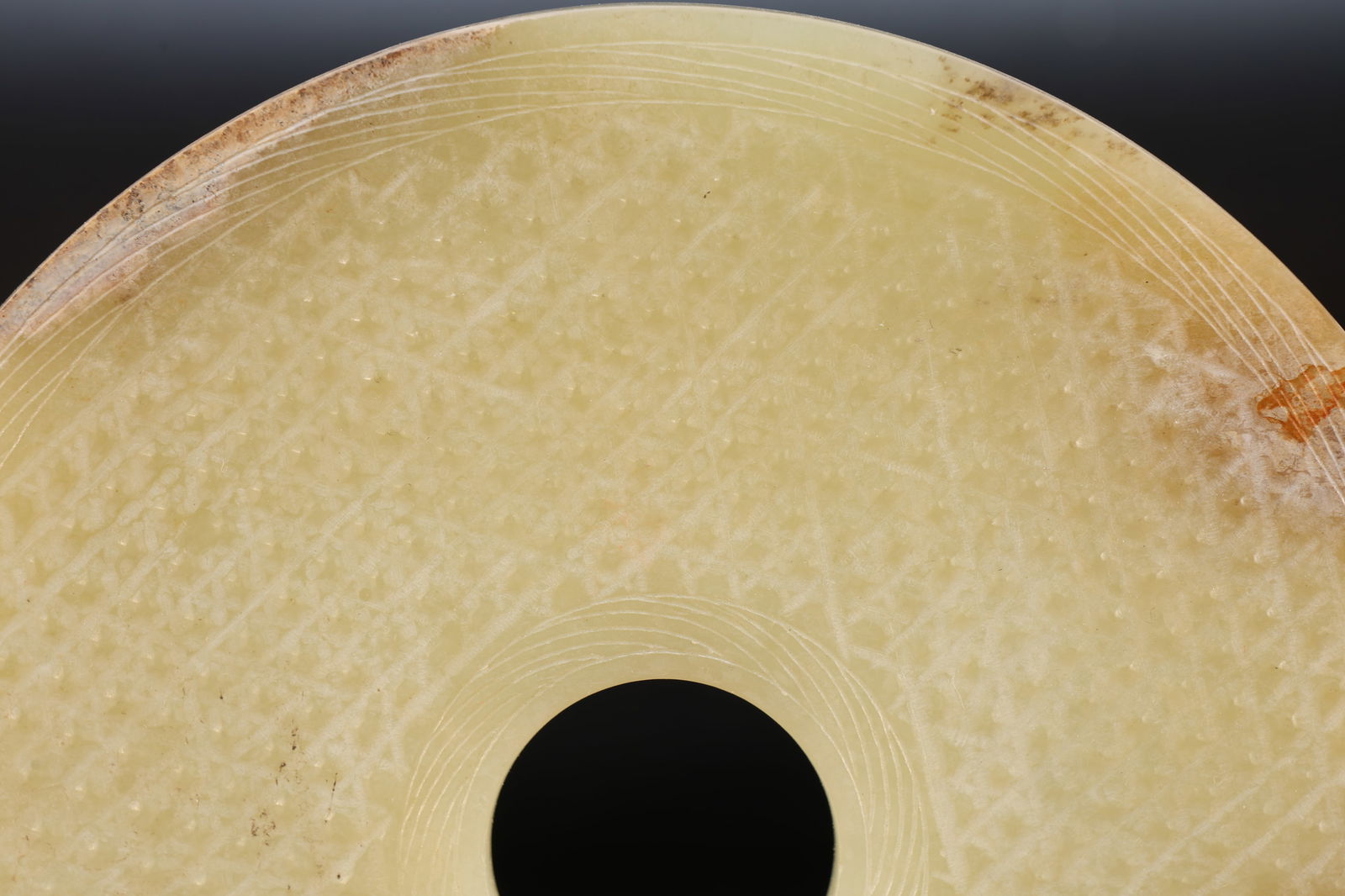 Jade Carved Cloud Pattern Bi - 2