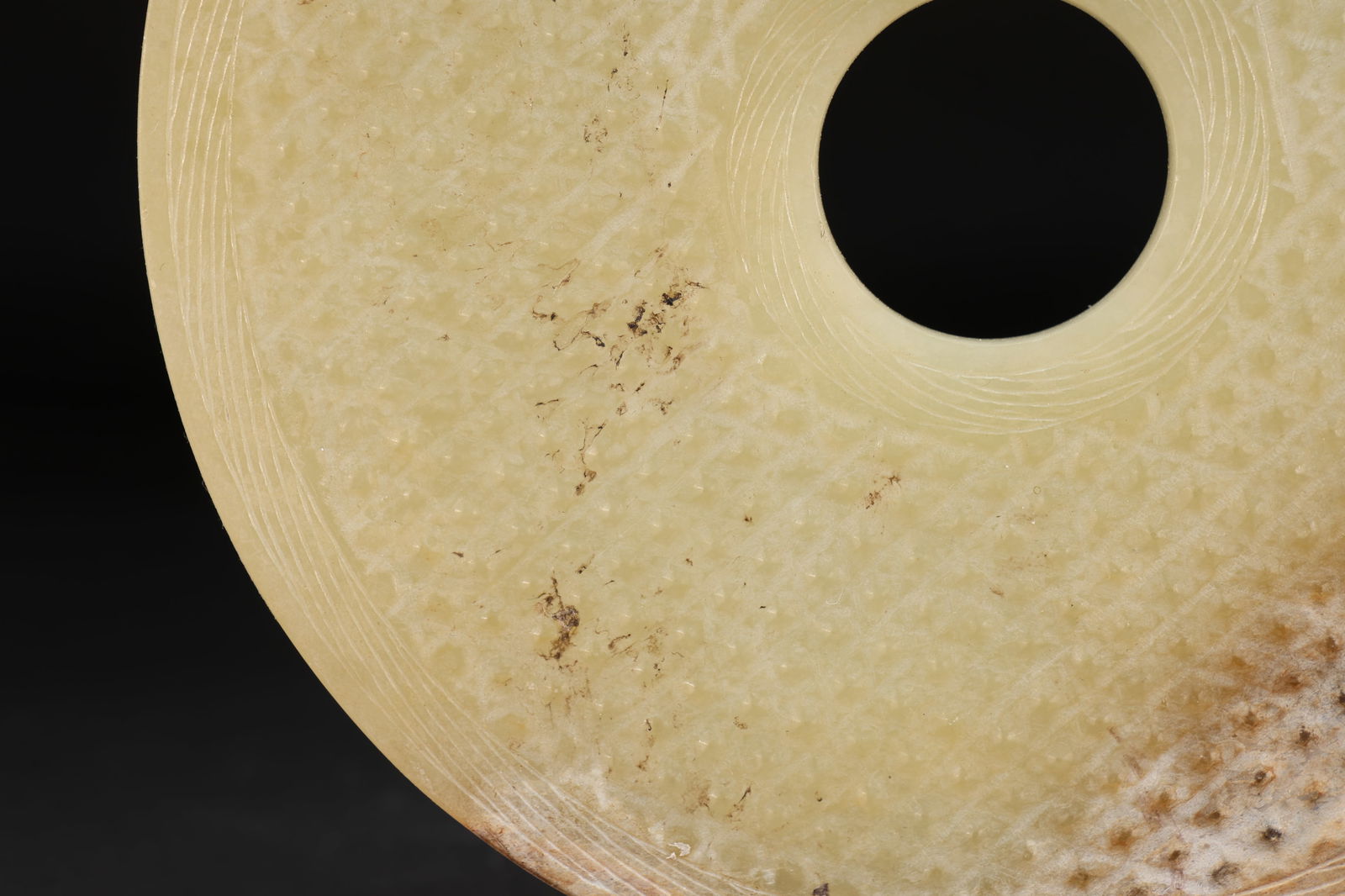 Jade Carved Cloud Pattern Bi - 4