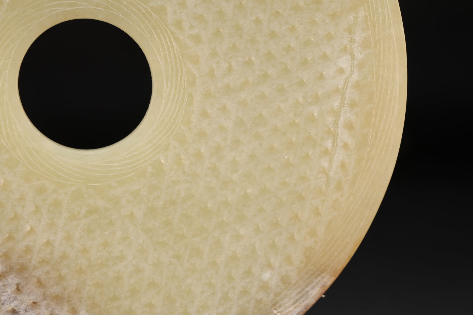 Jade Carved Cloud Pattern Bi - 7