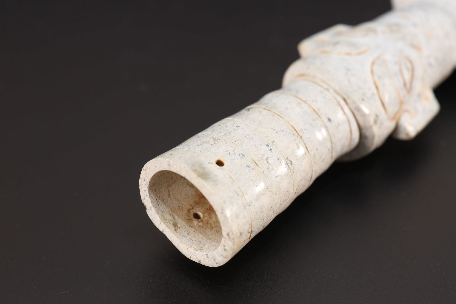 Jade Carved Beast Face Pattern Dagger - 9