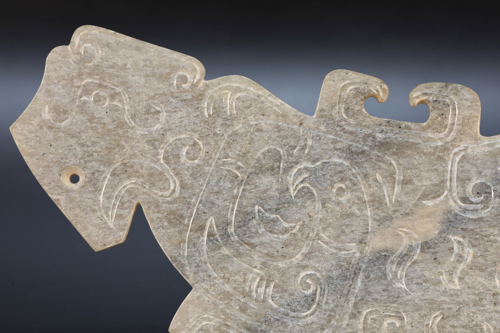Jade Carved Bird Pattern Bi - 2