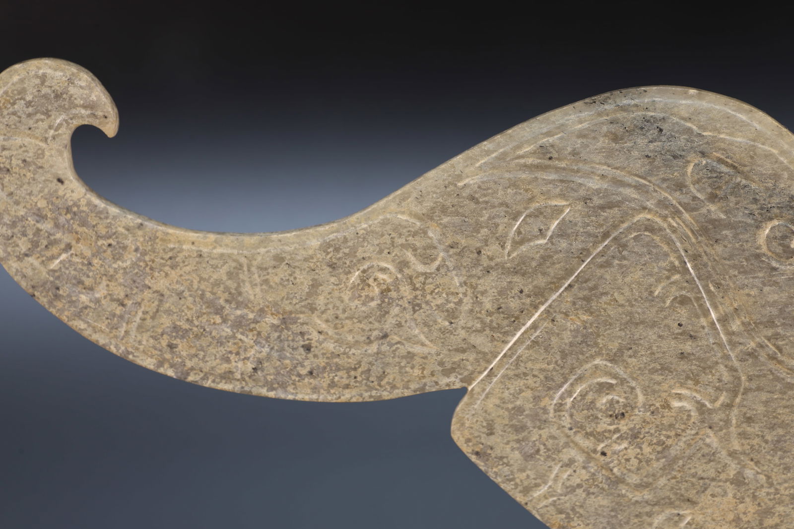 Jade Carved Bird Pattern Bi - 8