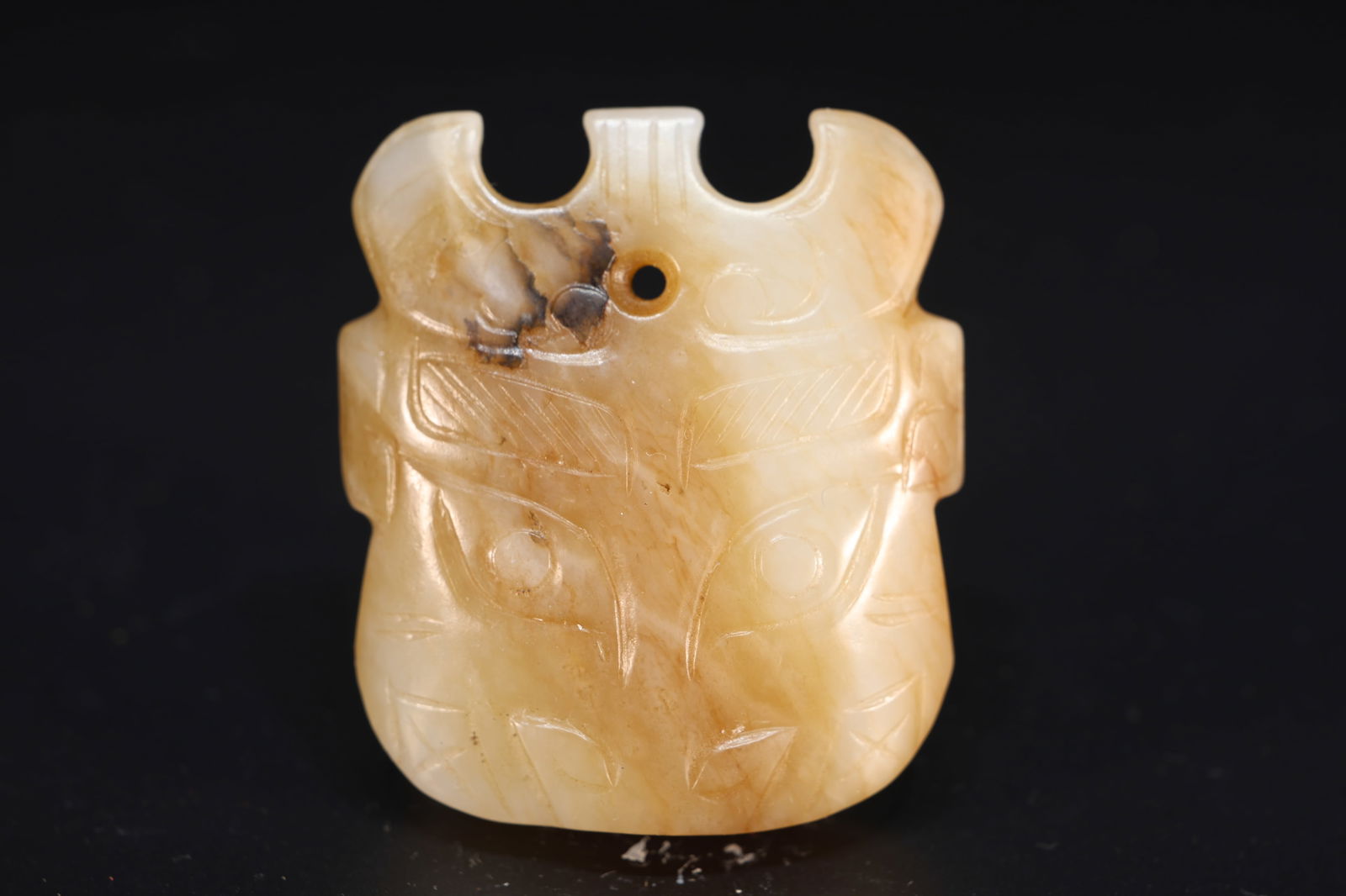 Jade Carved Beast Face Pattern Bi (1 of 4)