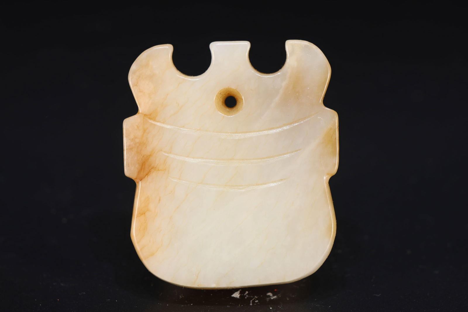 Jade Carved Beast Face Pattern Bi - 3