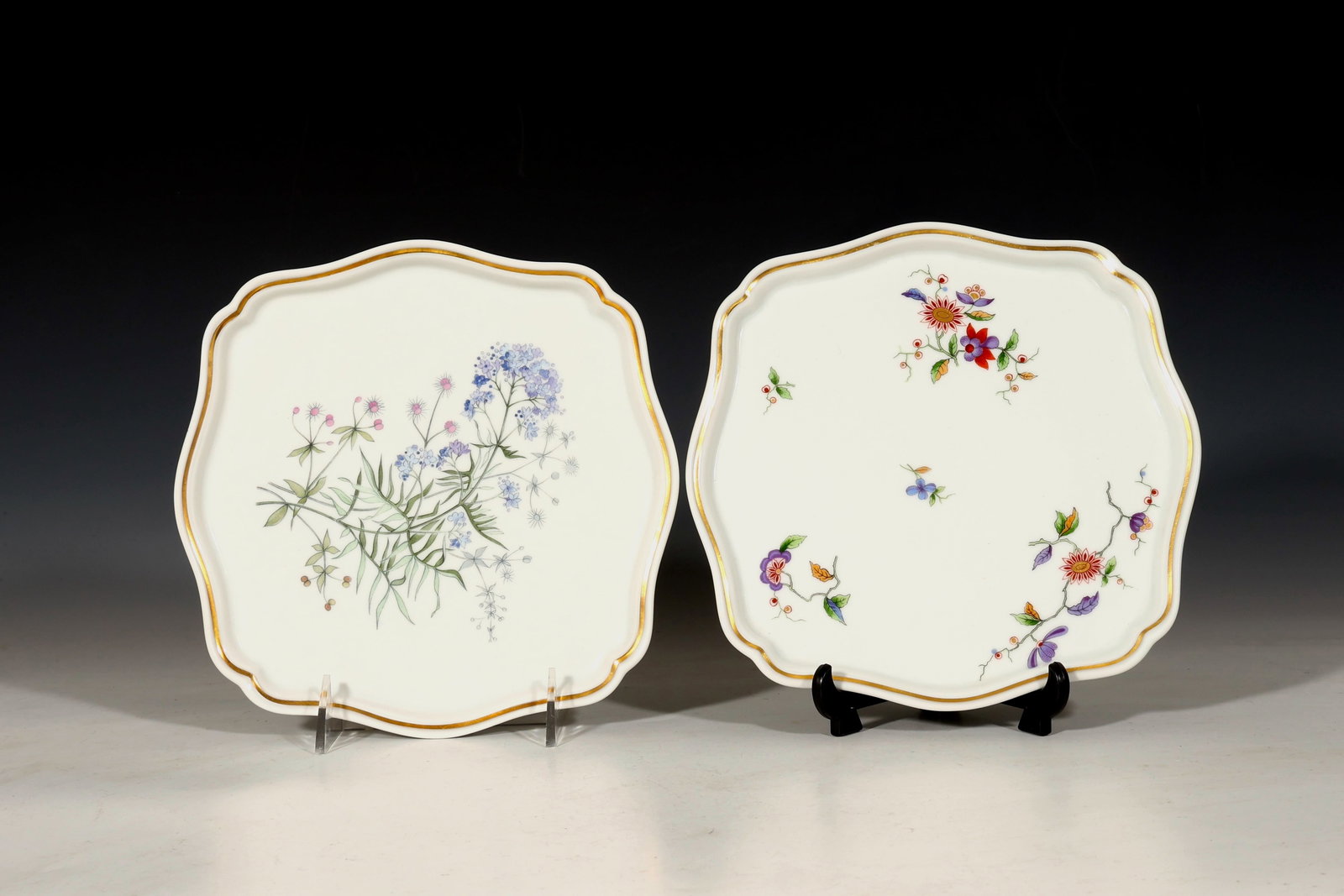 Set Of 2 Richard Ginori Primavera Dinnerware Porcelain Square Tray (1 of 8)