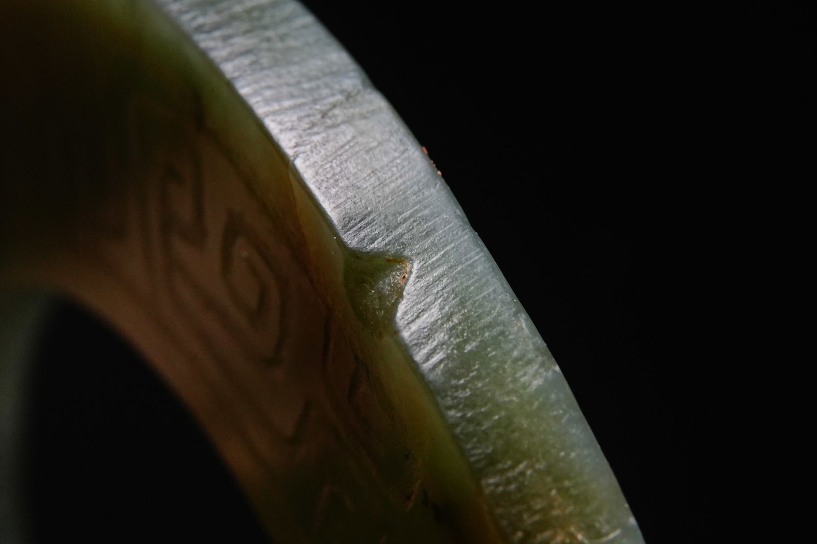 Jade Dragon Pattern Round Ring - 8