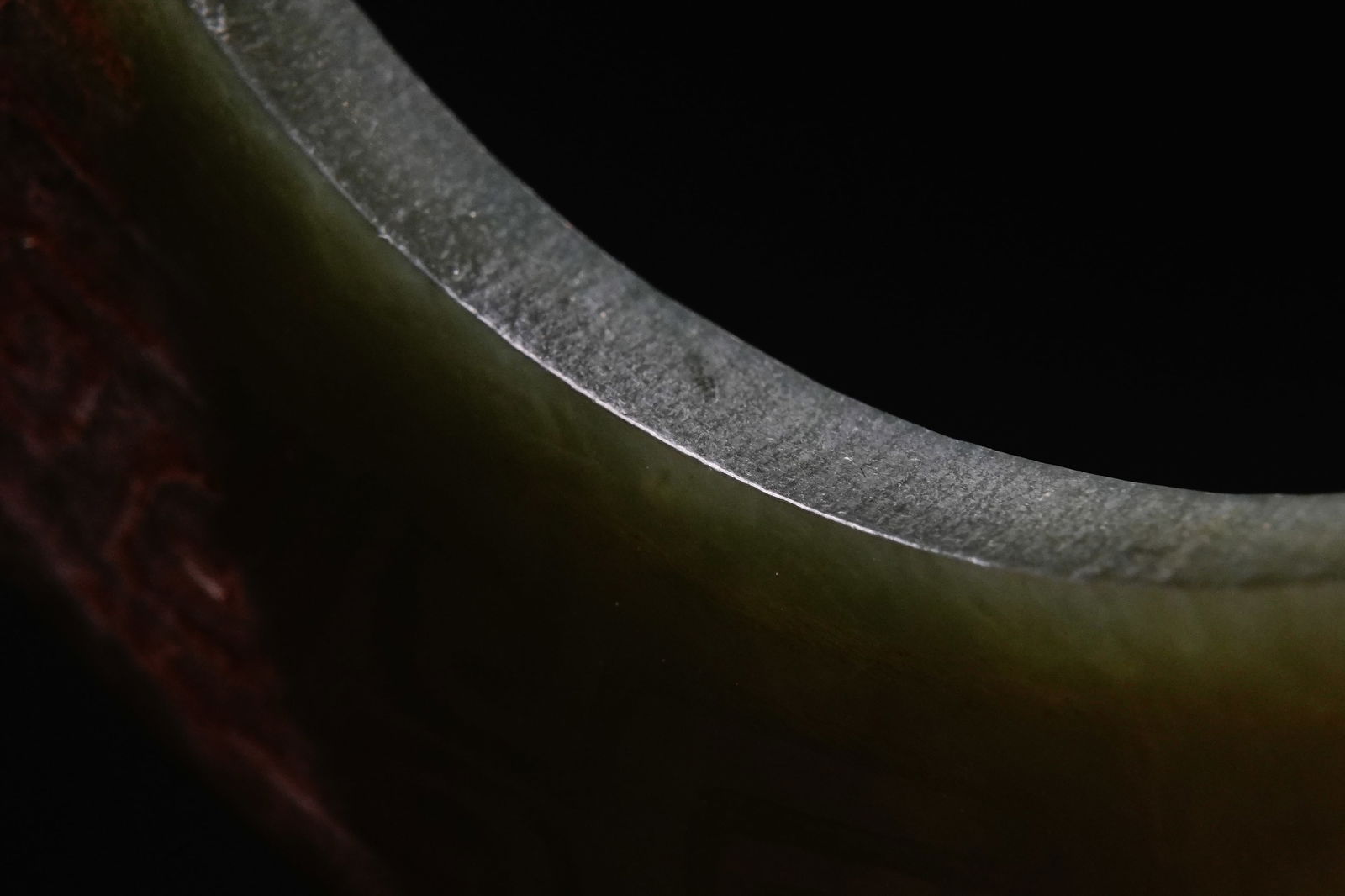 Jade Dragon Pattern Round Ring - 9