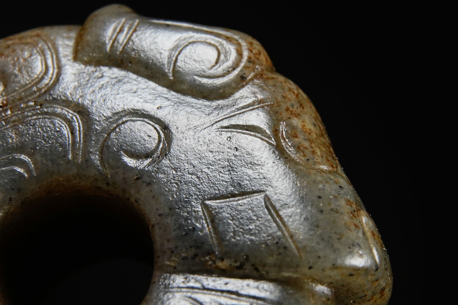 Jade Dragon Ring Pendant - 4