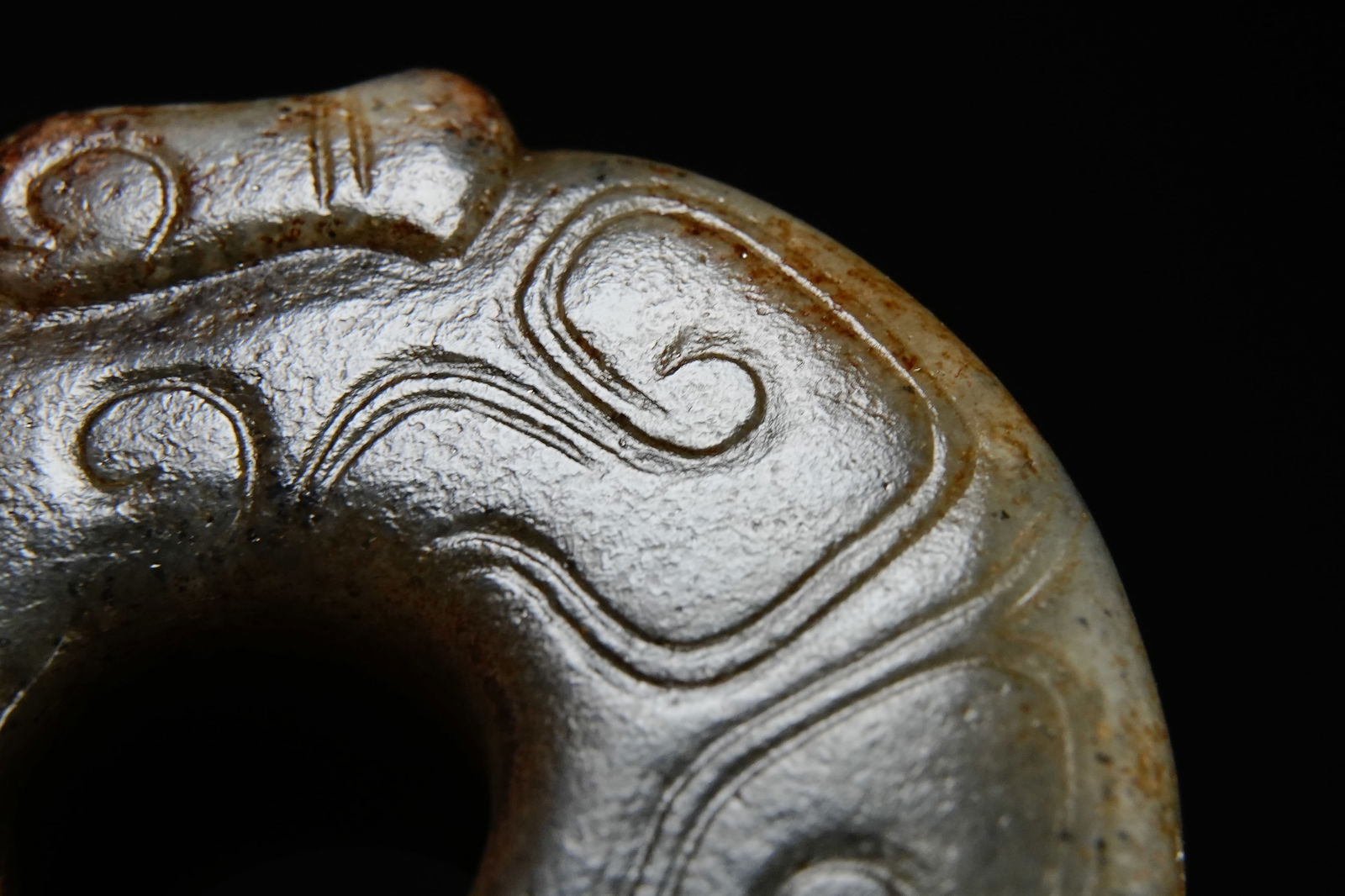 Jade Dragon Ring Pendant - 5