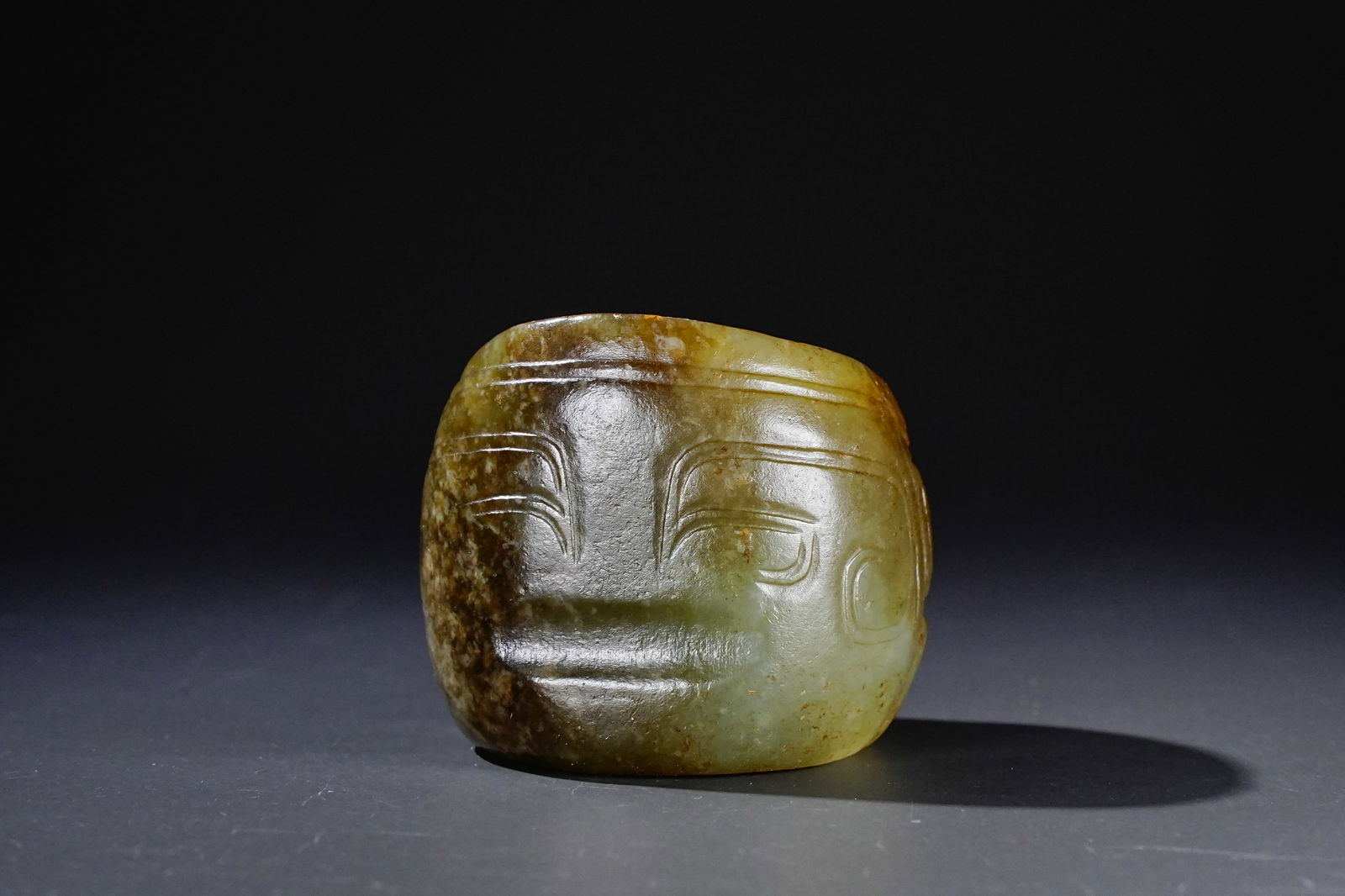 Jade Beast Face Pattern Thumb Ring - 2