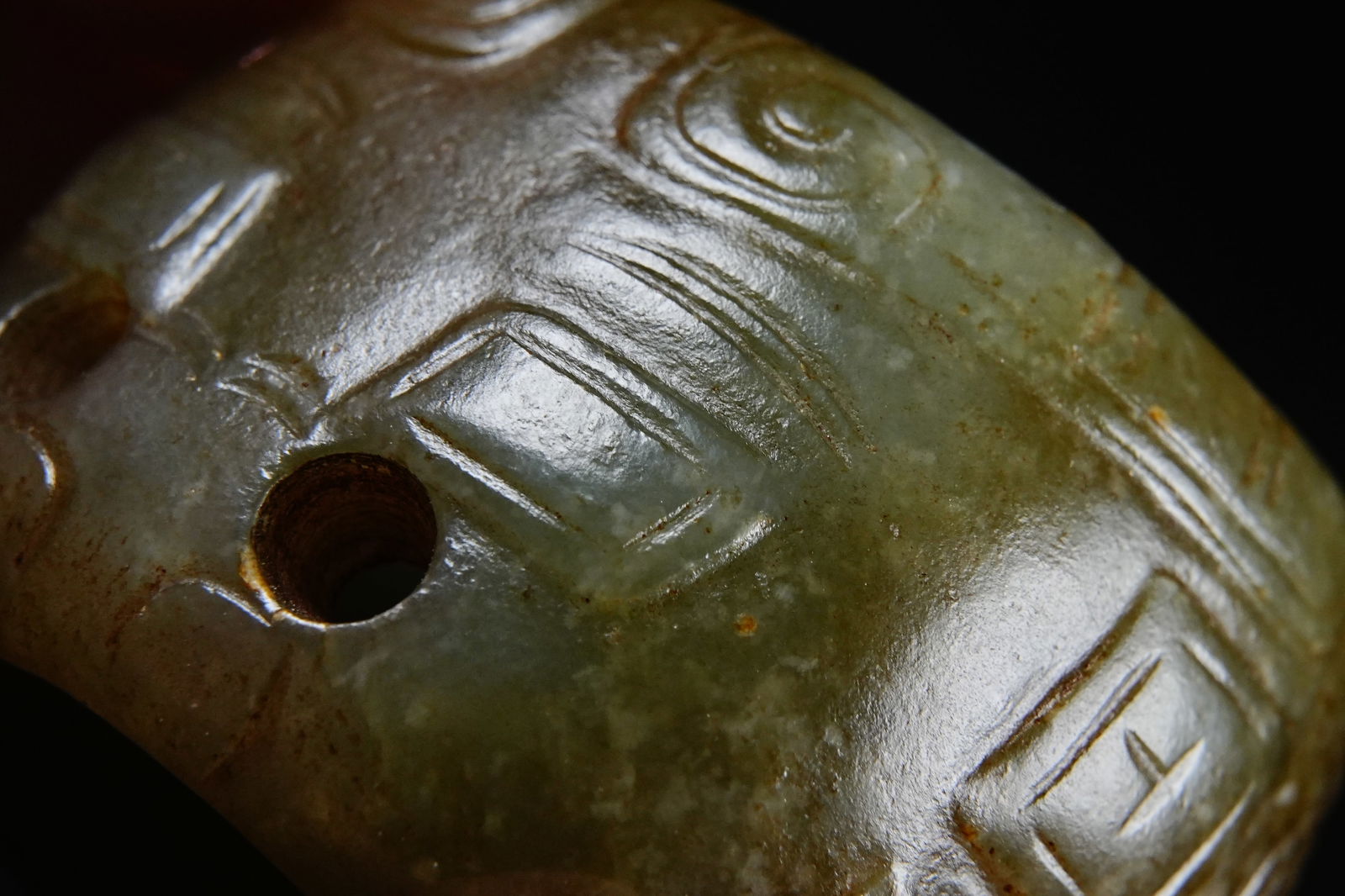 Jade Beast Face Pattern Thumb Ring - 5