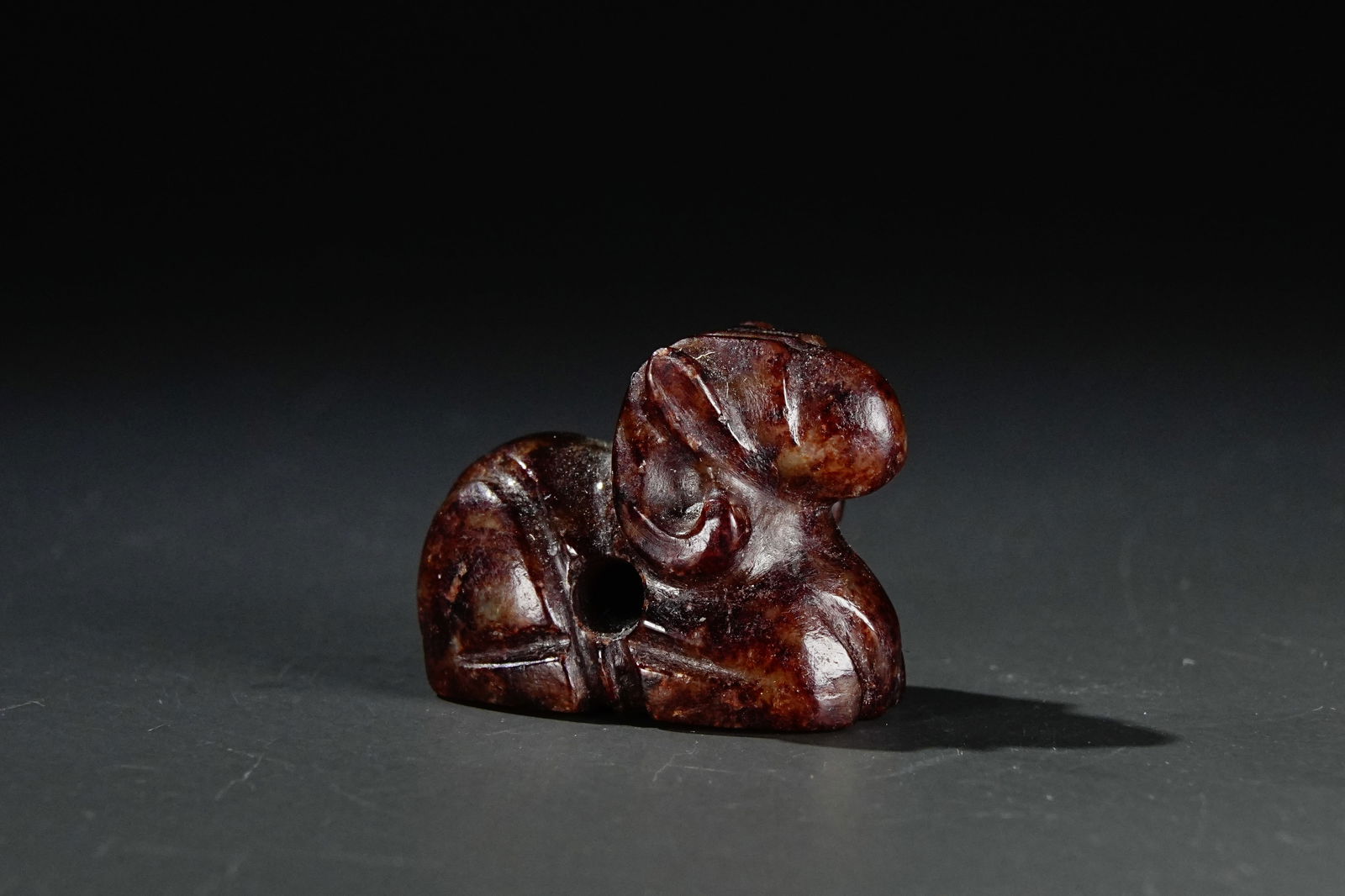 Jade Ram Figure Miniture: Jade Ram Figure Miniture (2.1 x 1.2 x 1.6 cm)