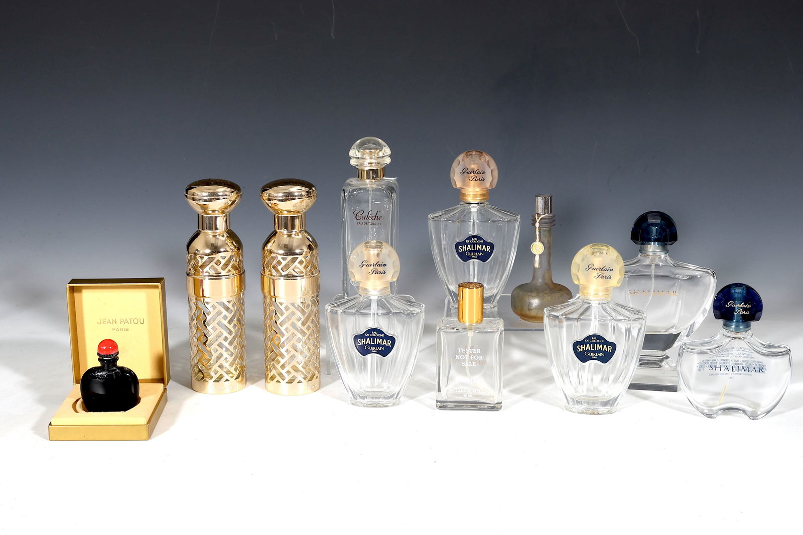 Group of Vintage Shalimar Perfume Bottle Set: Group of Vintage Shalimar Perfume Bottle Set (All in different size)