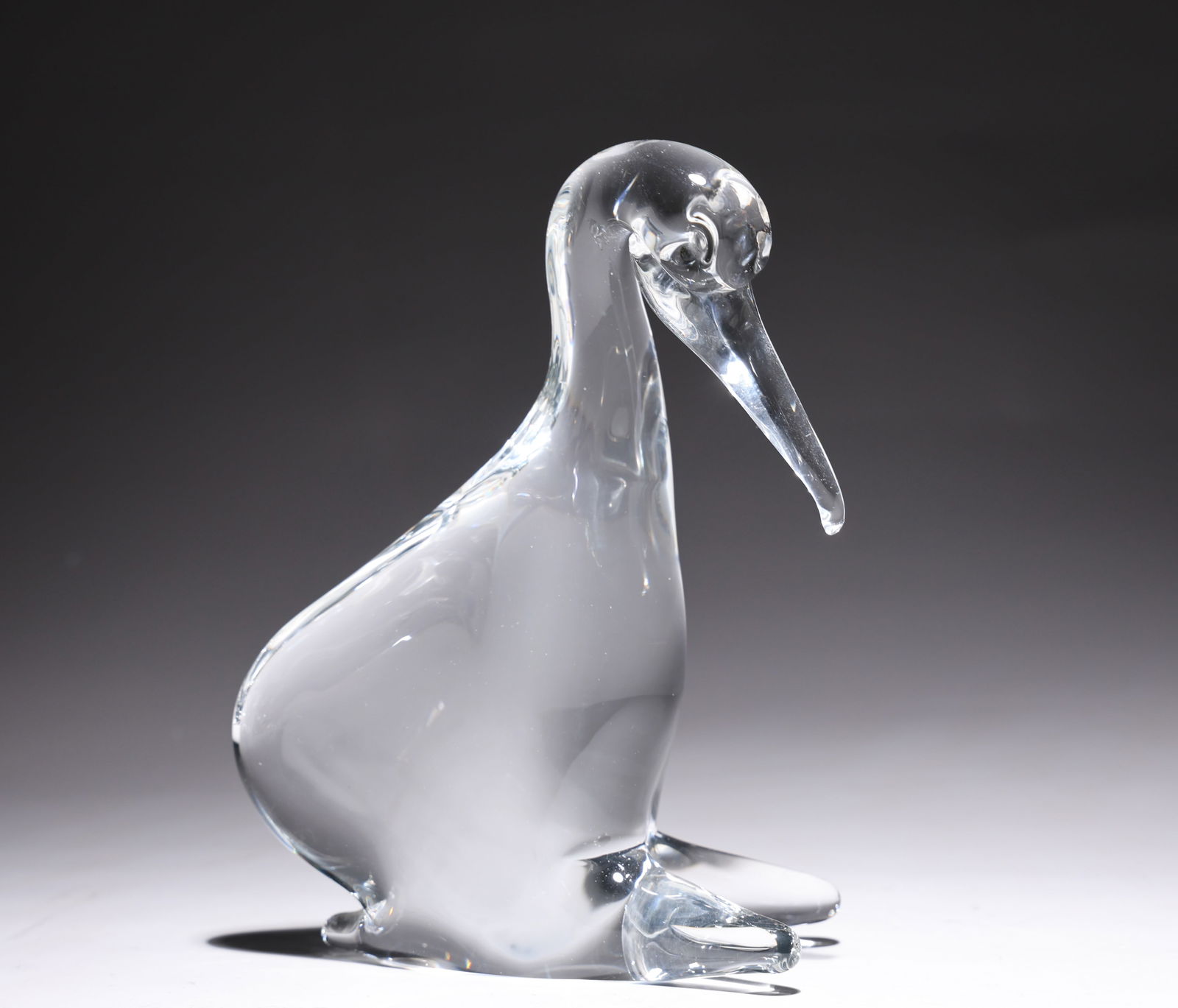 Clear Penguin Glass Sculpture (1 of 6)