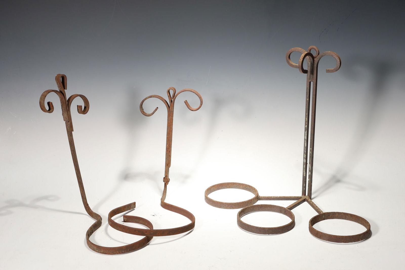 Wrought Iron Plant Hangers Set Of 3 (1 of 7)
