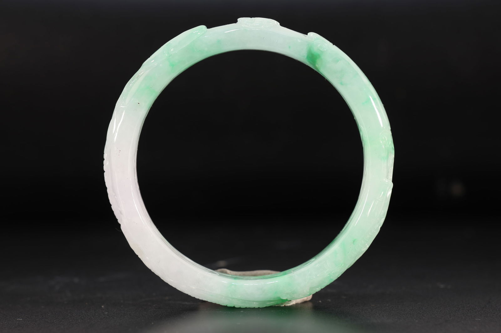 Jadeite Carved Dragon Pattern Bangle (1 of 4)