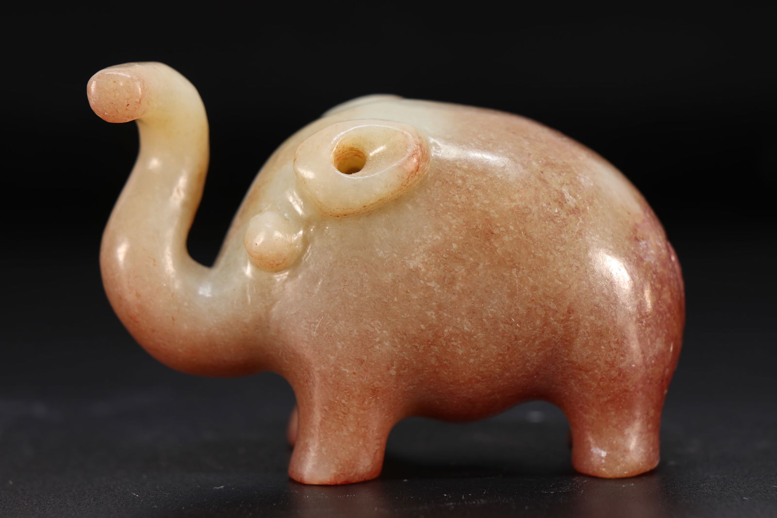 Jade Carved Elephant Shape Ornament (1 of 6)