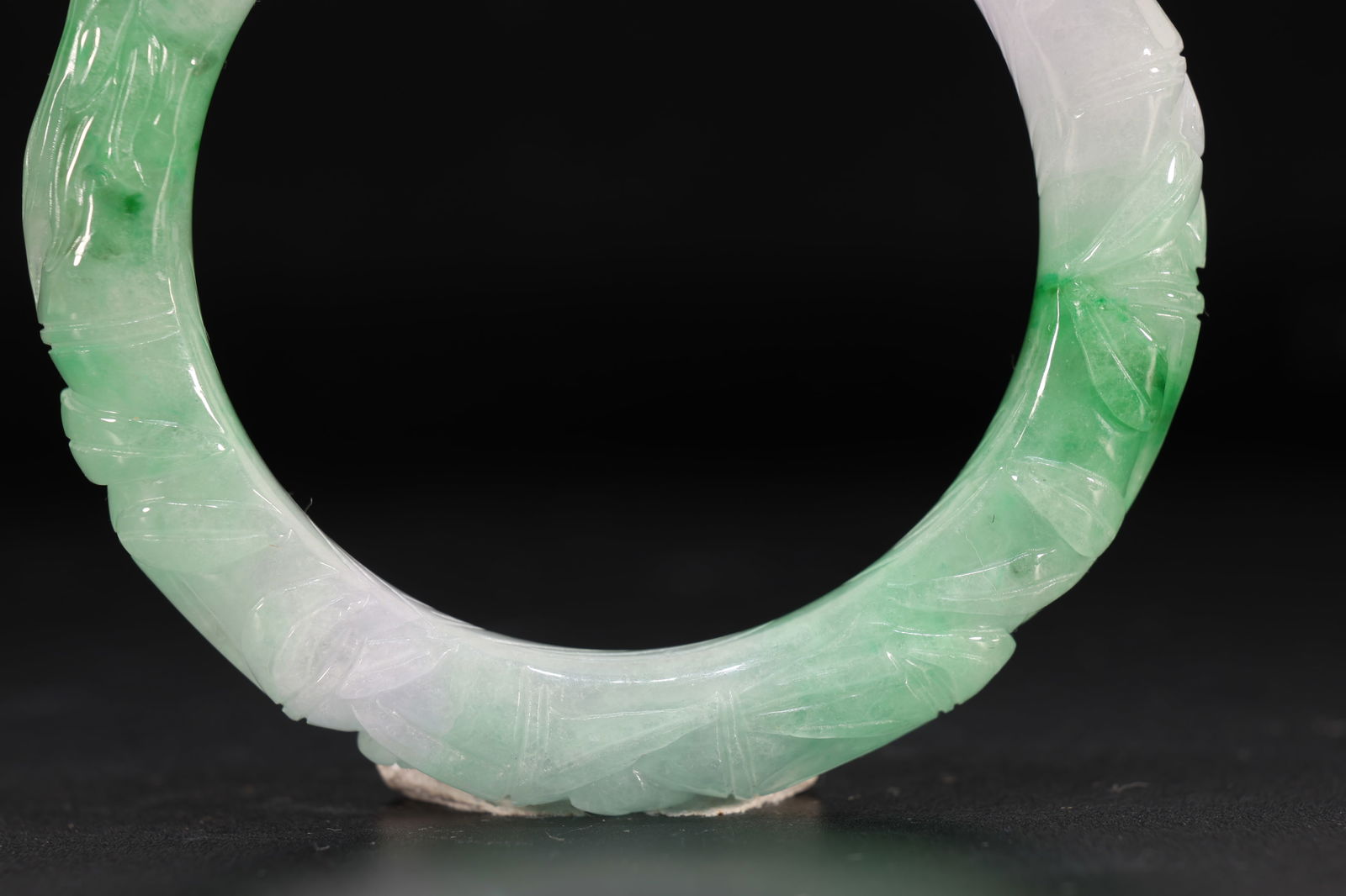 Jadeite Carved Dragon Pattern Bangle - 3