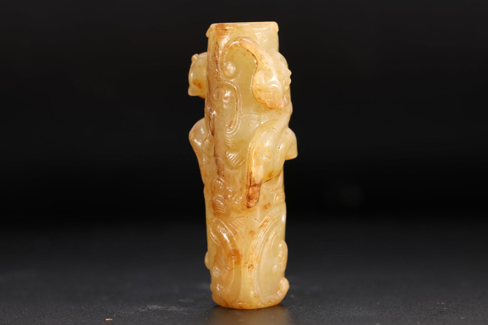 Jade Carved Chi Dragon Pattern Ornament (1 of 6)