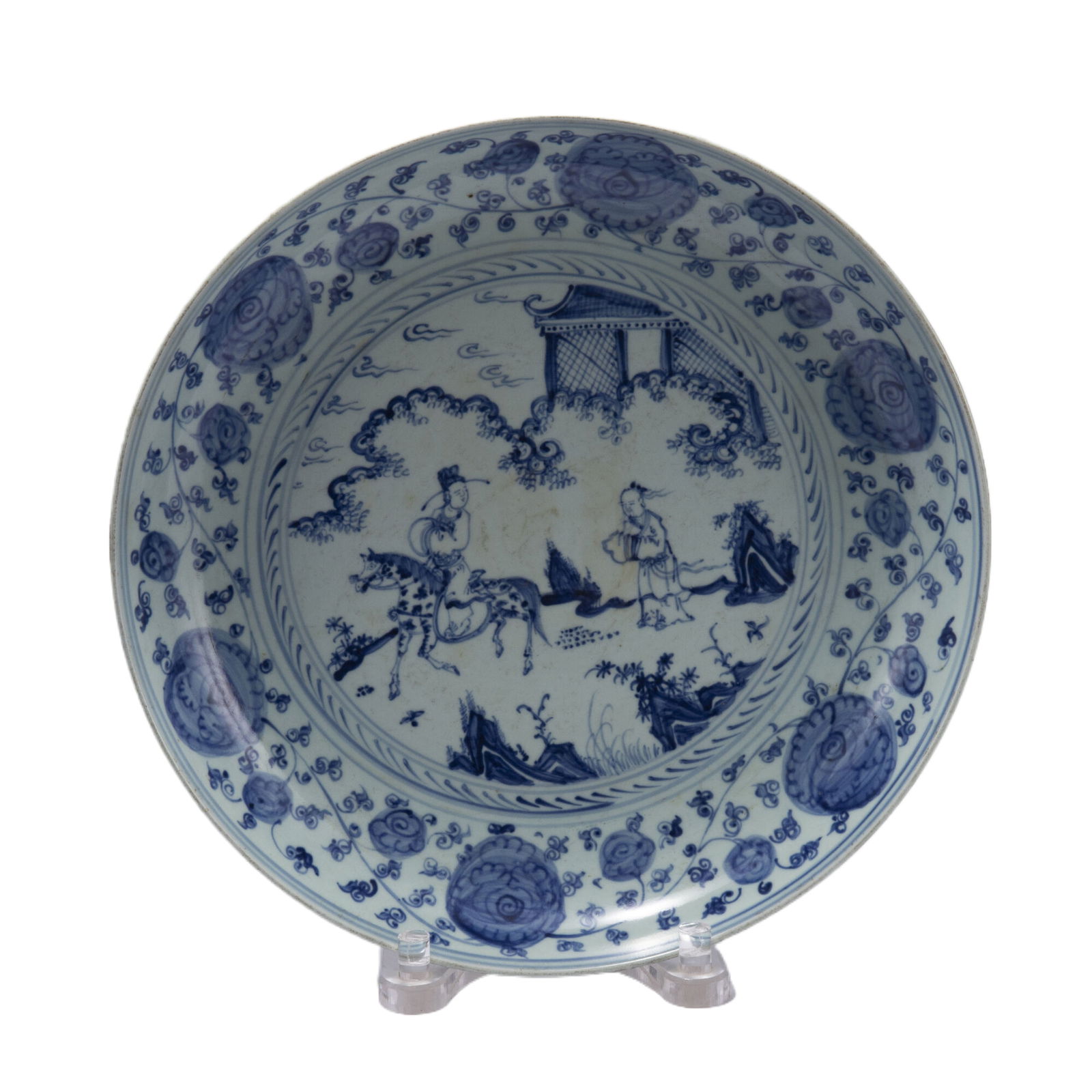 Blue and White Character Story Pattern Porcelain Plate (1 of 12)