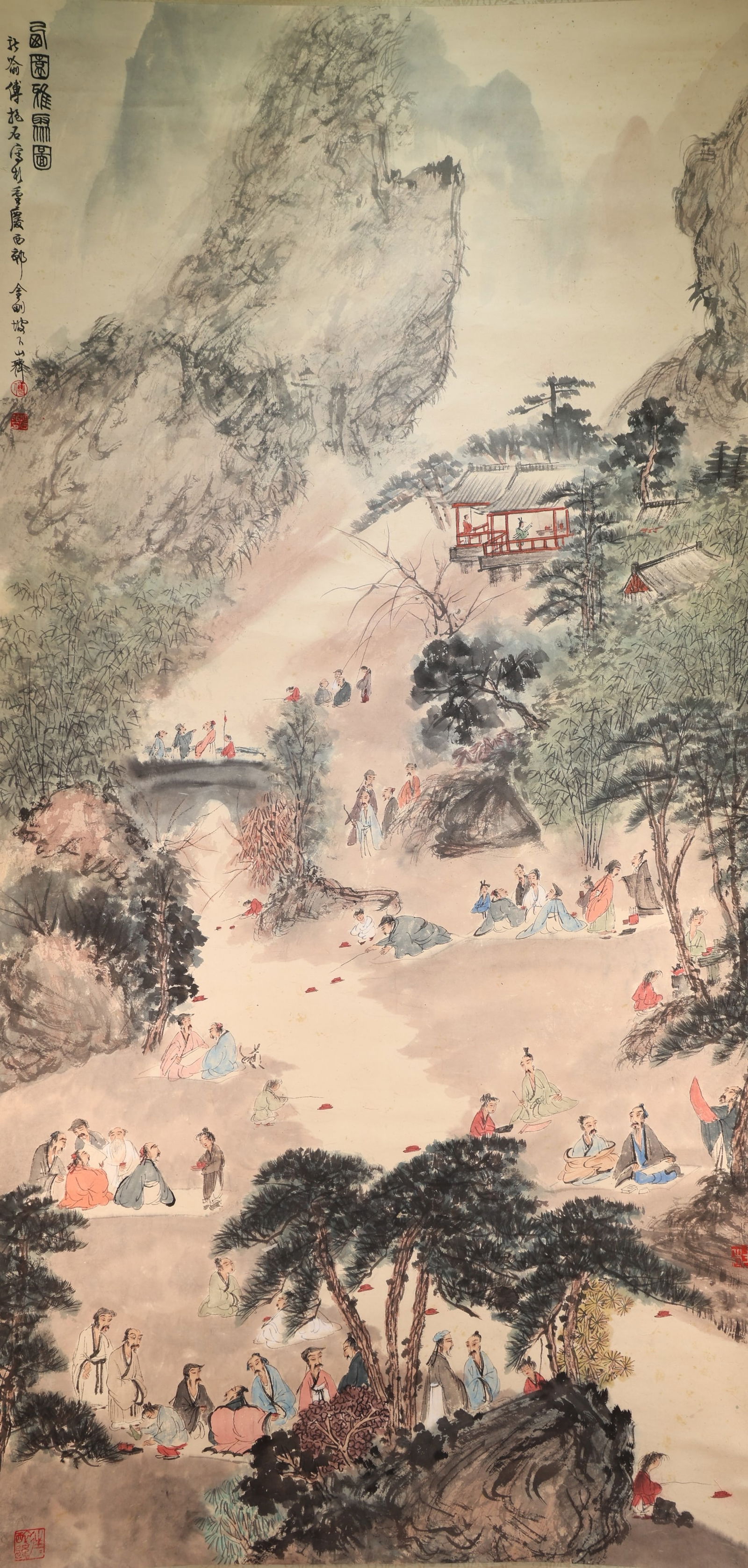 Chinese Drawing Landscape and Character Story Painting,Fu Baoshi Mark (1 of 13)