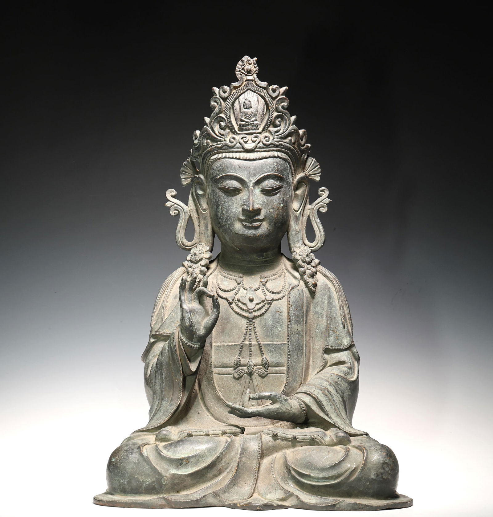 Chinese Bronze Guanyin Kwan-Yin Figure Statue (1 of 11)