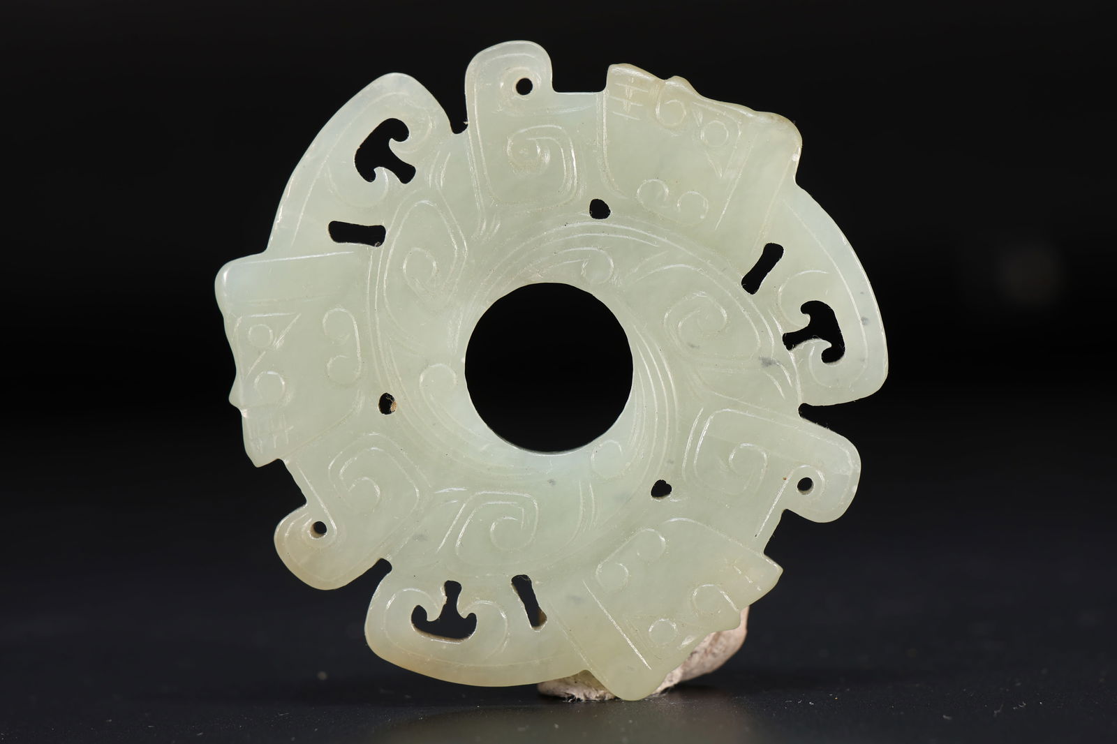 Jade Carved Character Pattern Bi - 3