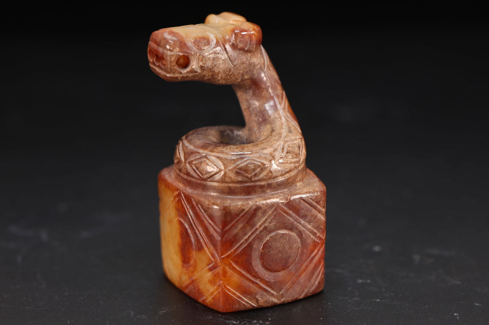 Jade Carved Dragon Shape Stone Seal (1 of 4)