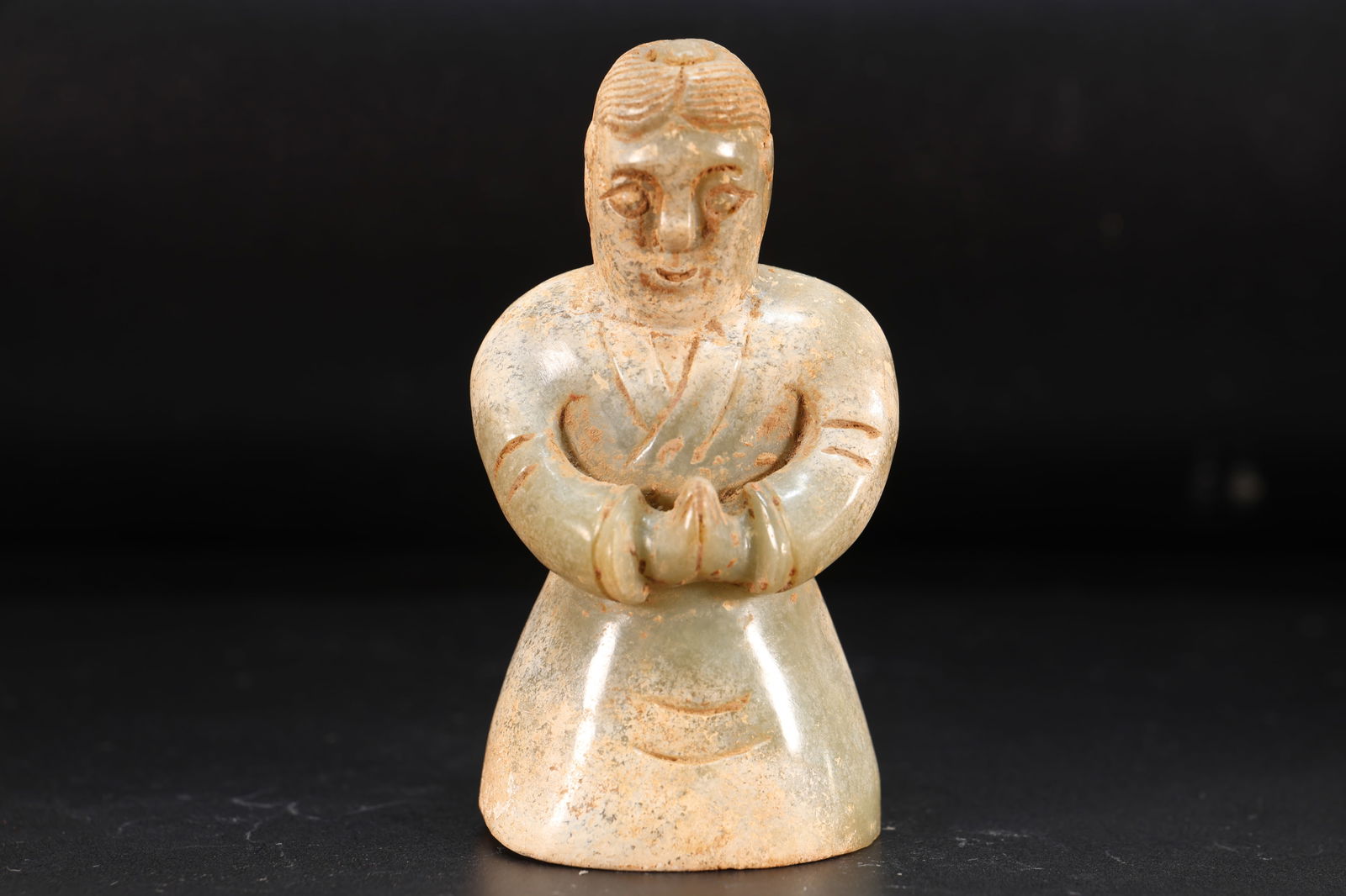 Jade Carved Character Shape Ornament: Jade Carved Character Shape Ornament (8 x 4 x 3.3cm)