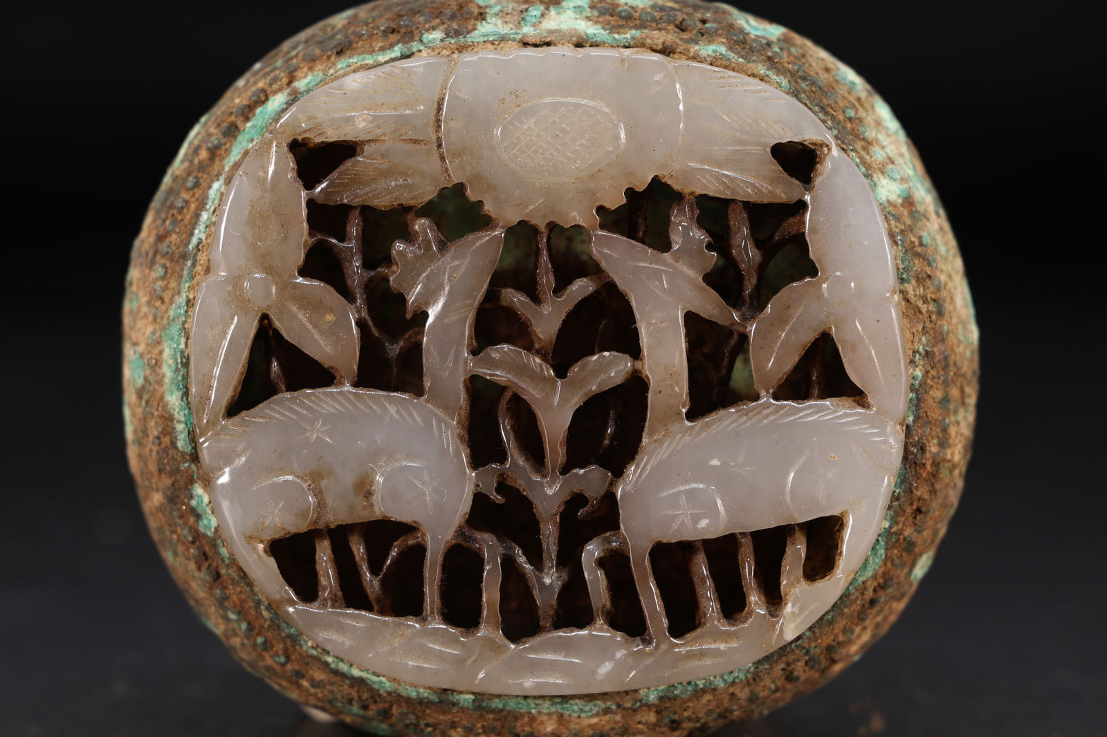 Jade Carved Deer Pattern Belt Hook - 2