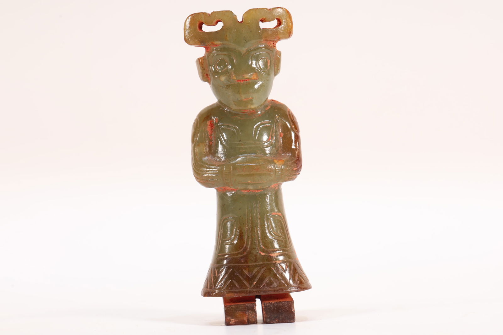 Jade Carved Character Shape Ornament: Jade Carved Character Shape Ornament (9 x 3.2 x 2cm)