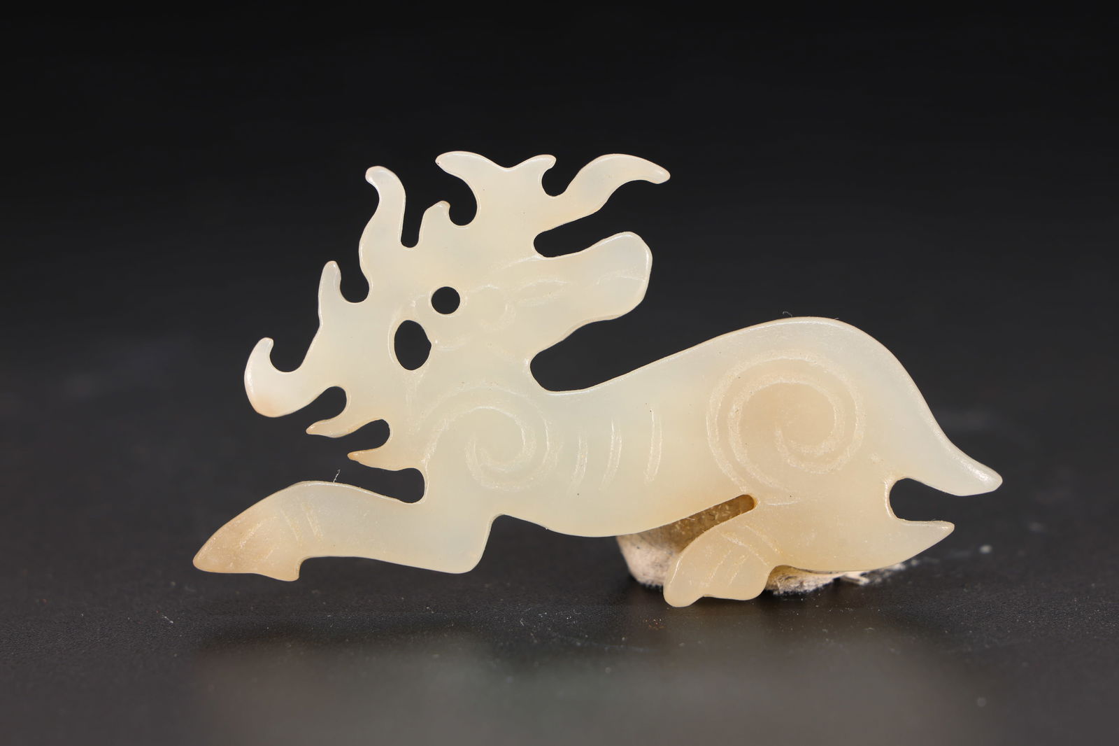Jade Carved Deer Shape Bi (1 of 4)