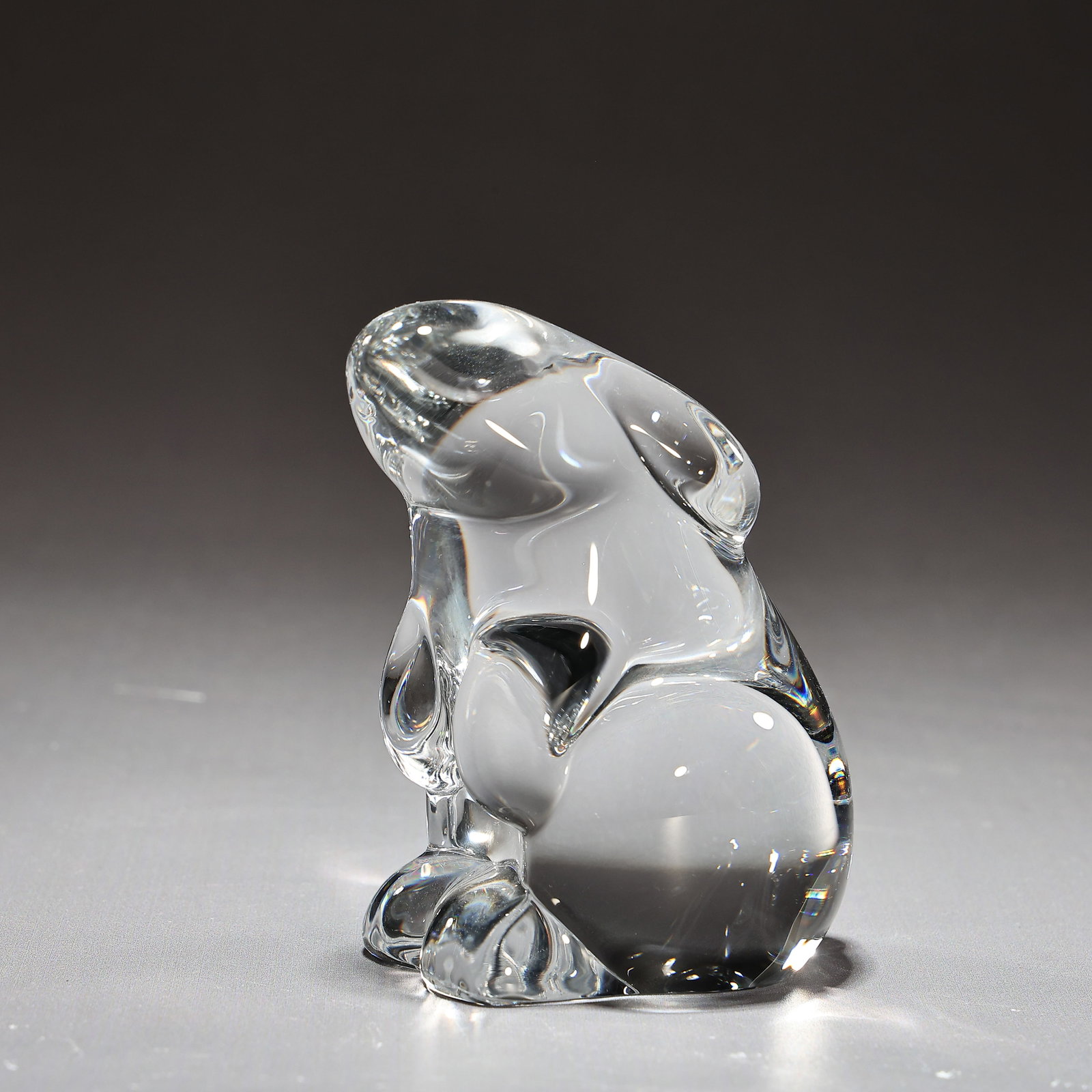 Baccarat France Clear Crystal Bunny Rabbit Figurine: Baccarat France Clear Crystal Bunny Rabbit Figurine (7.8 x 5 x 6 cm)