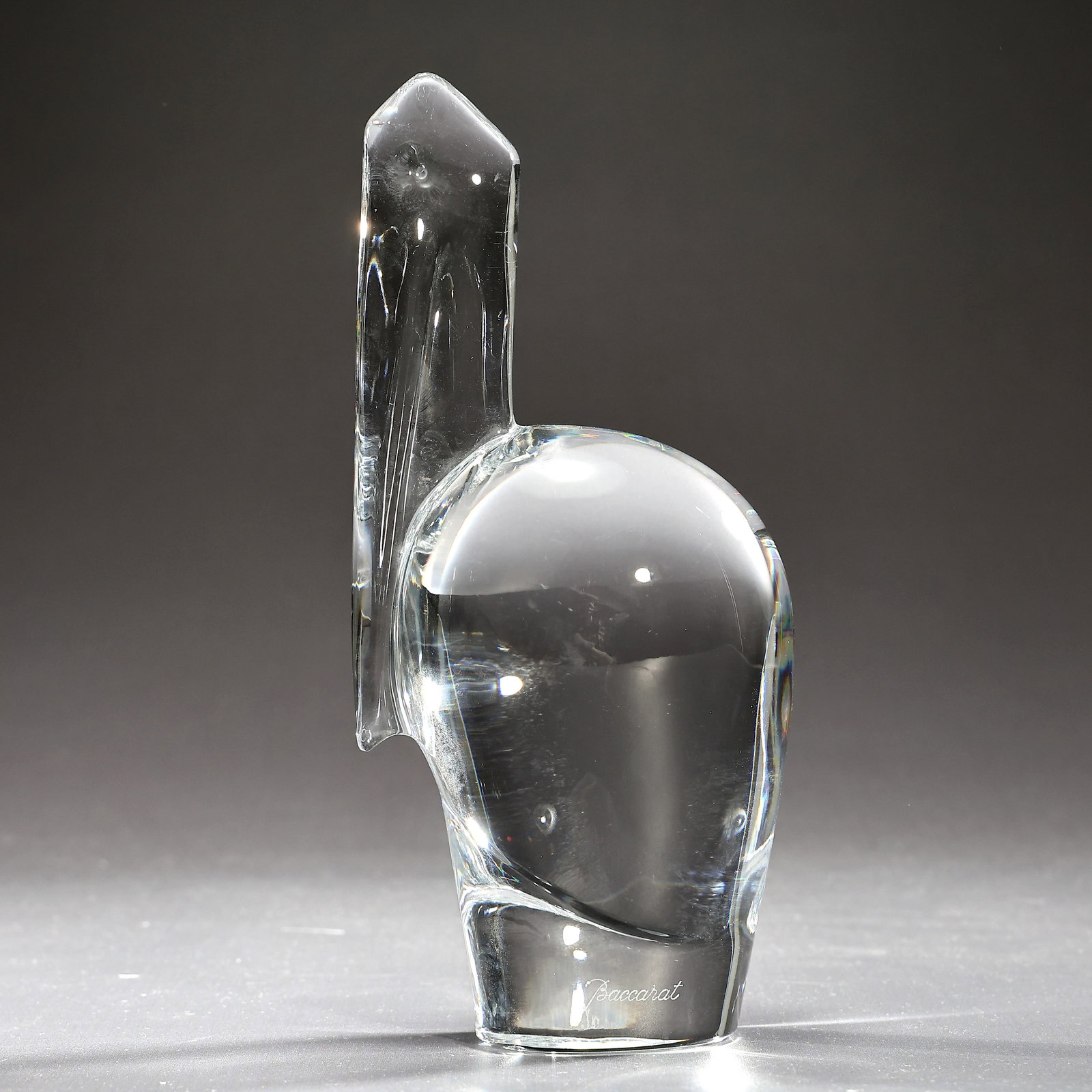 Baccarat France Clear Crystal Pelican Stork Bird Figurine: Baccarat France Clear Crystal Pelican Stork Bird Figurine (18 x 7 x 5 cm)