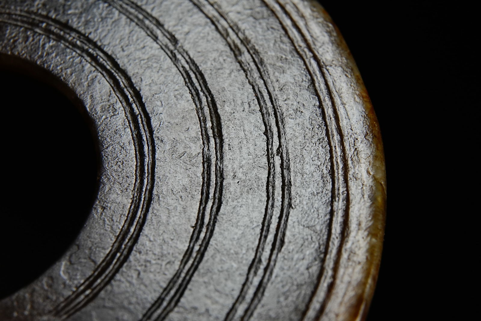 Jade Carved Cloud Pattern Bi - 7