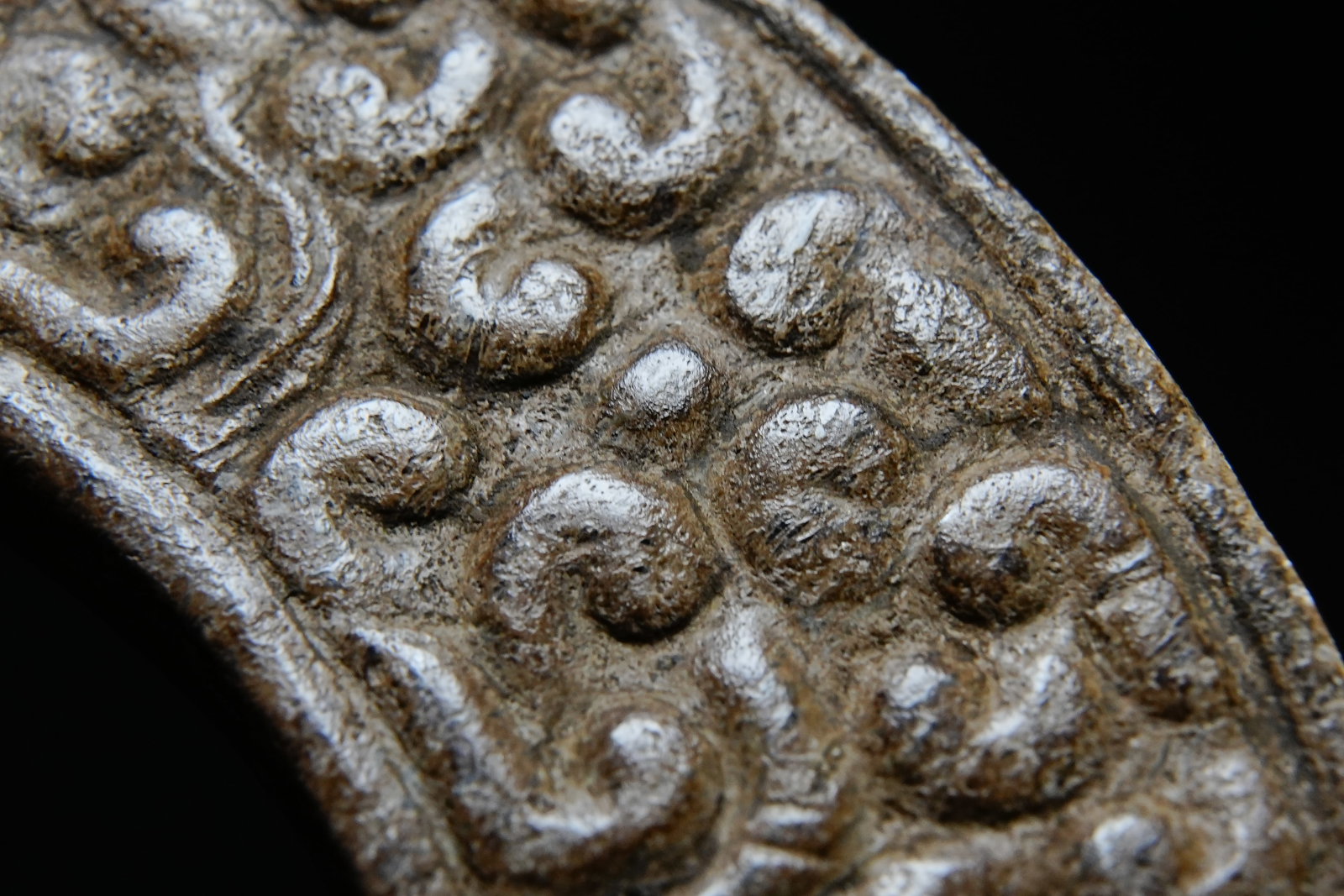 Jade Carved Cloud Pattern Bi - 6