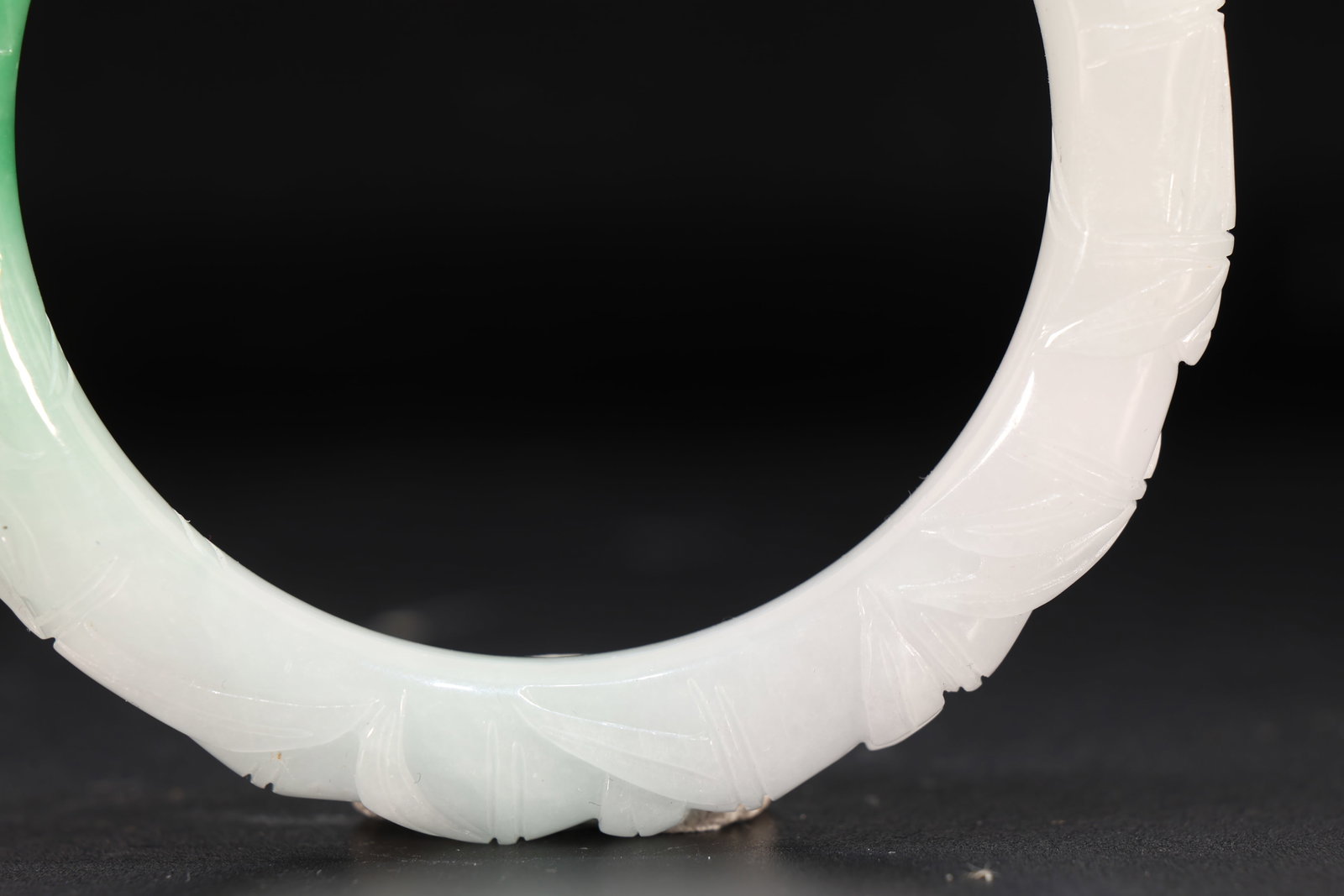 Jadeite Carved Dragon Pattern Bangle - 4