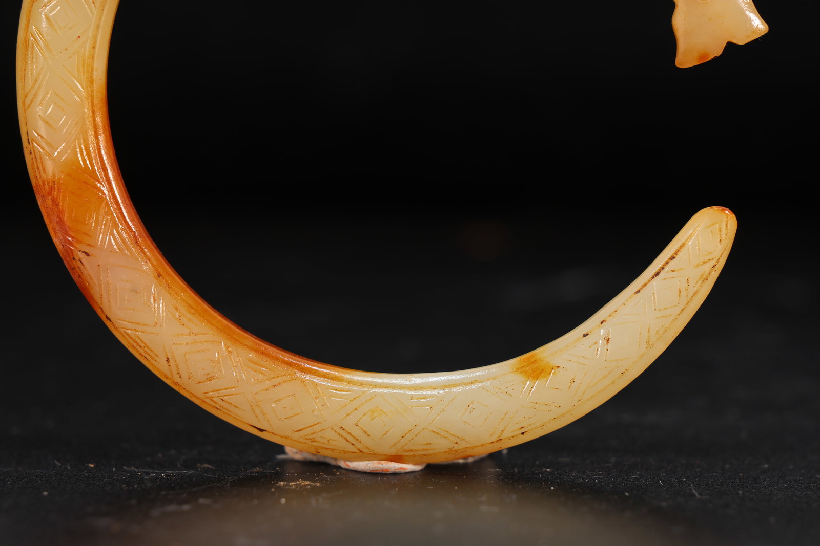 Jade Carved Dragon Pattern Ring - 4