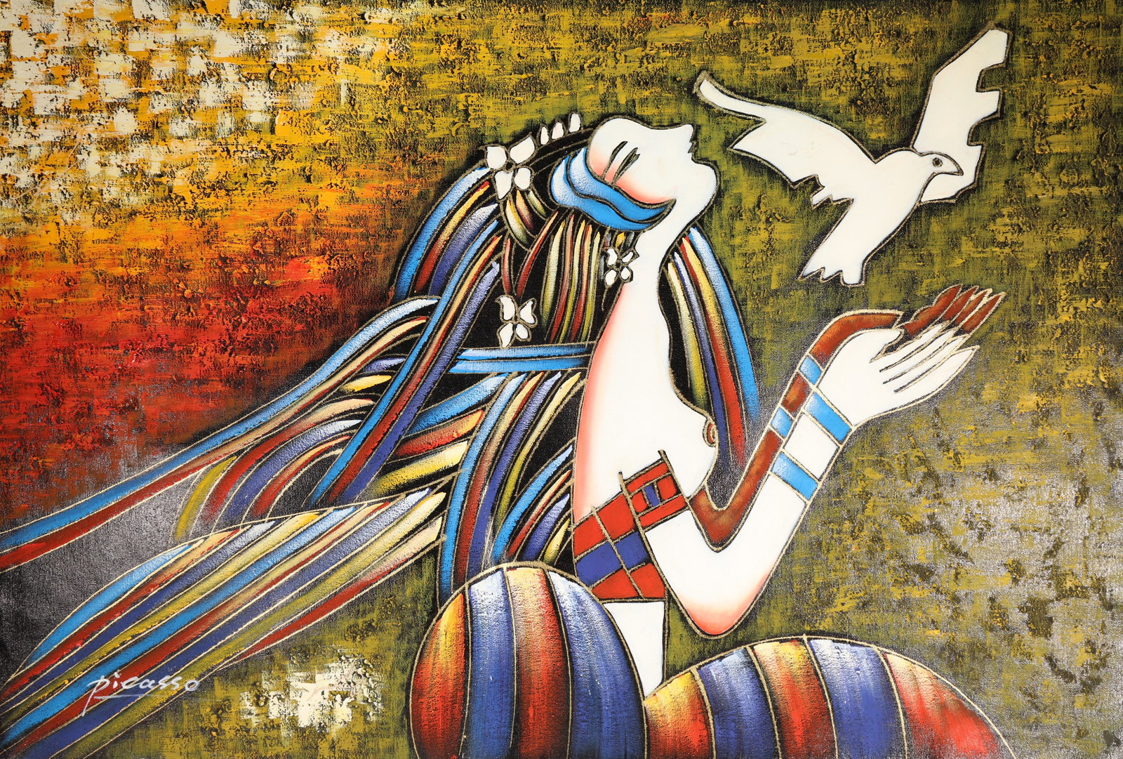 Beauty Oil Painting,Picasso Mark: Beauty Oil Painting,Picasso Mark (91 x 662cm)