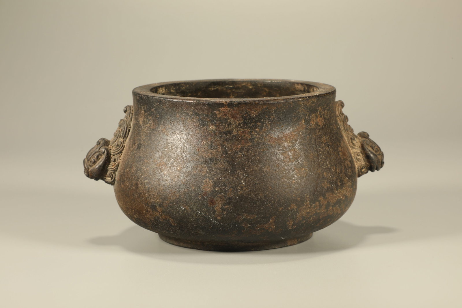 Bronze Carved Double Lion Ears Incense Burner (1 of 6)