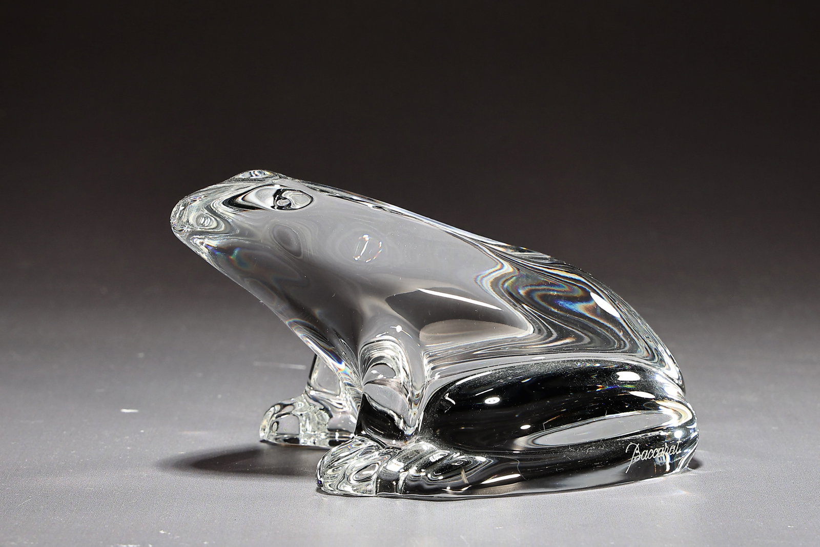 Baccarat France Clear Crystal Frog Figurine (1 of 7)