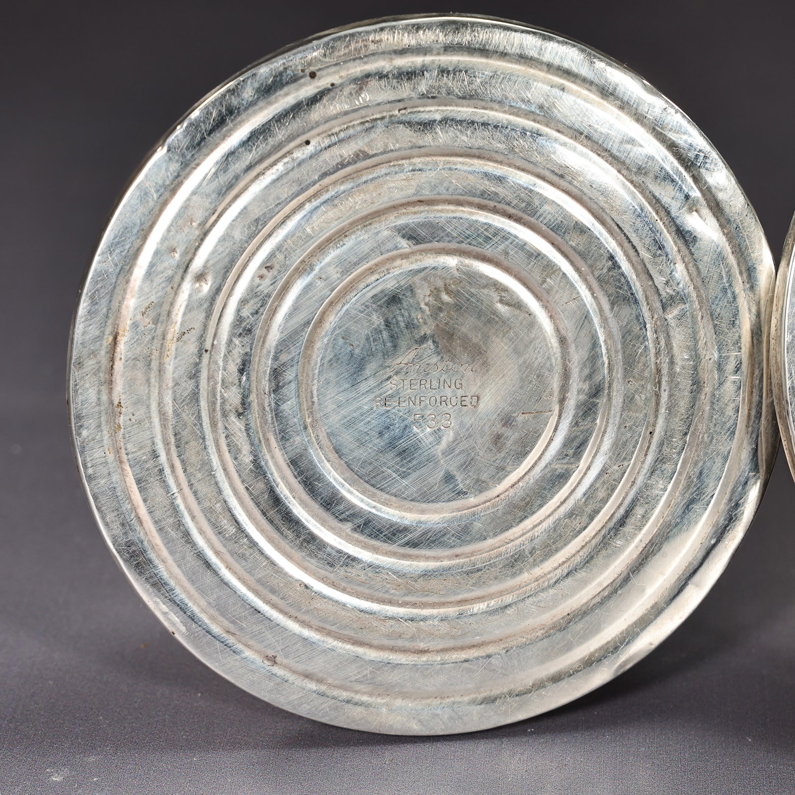 Sterling Silver Glass Compote Bowl Candy Dish Set Of 3 - 10