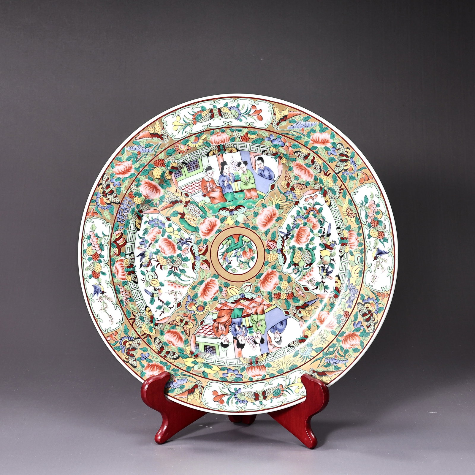 Canton Rose Design Hong Horizons Porcelain Plate Circa 1662-1722 (No Stand) (1 of 7)
