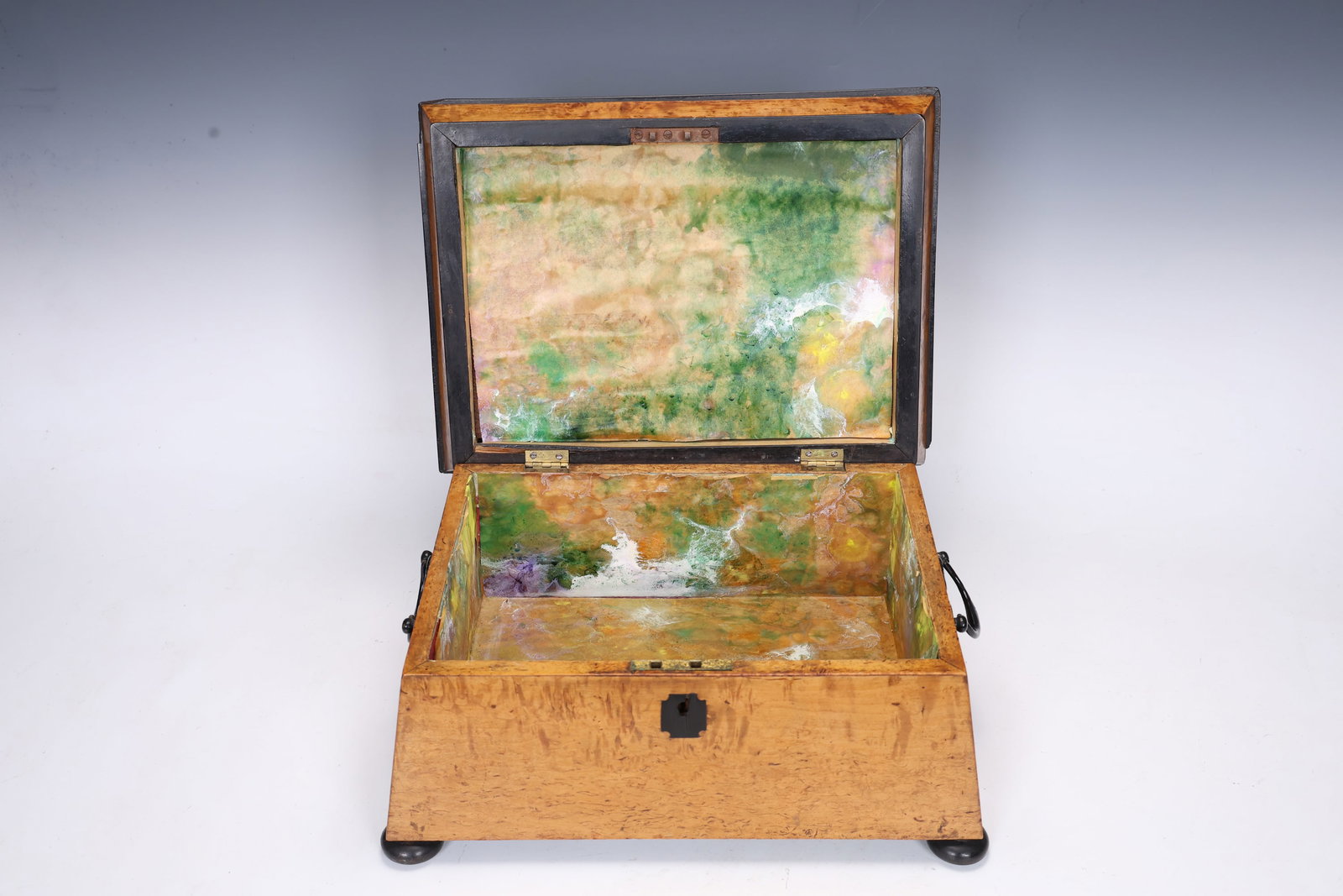 Bird's- Eye Maple And Ebony Box Of Architectural Form English Circa 1820 - 3