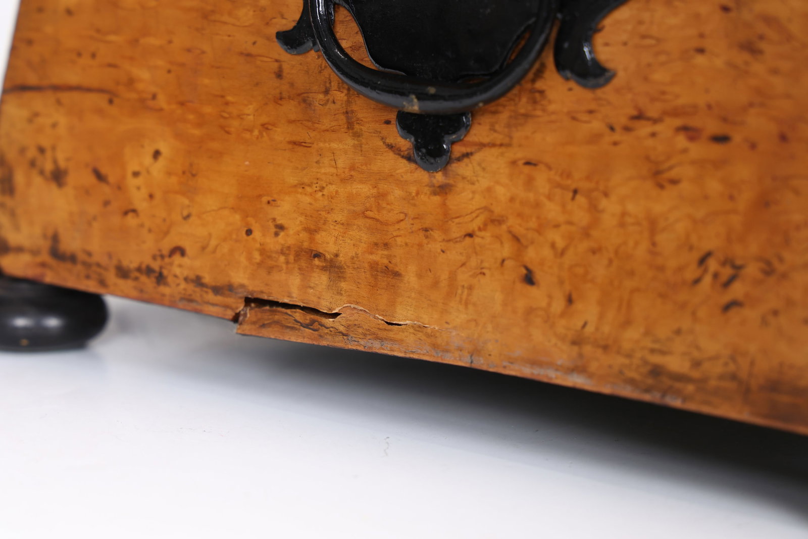 Bird's- Eye Maple And Ebony Box Of Architectural Form English Circa 1820 - 5