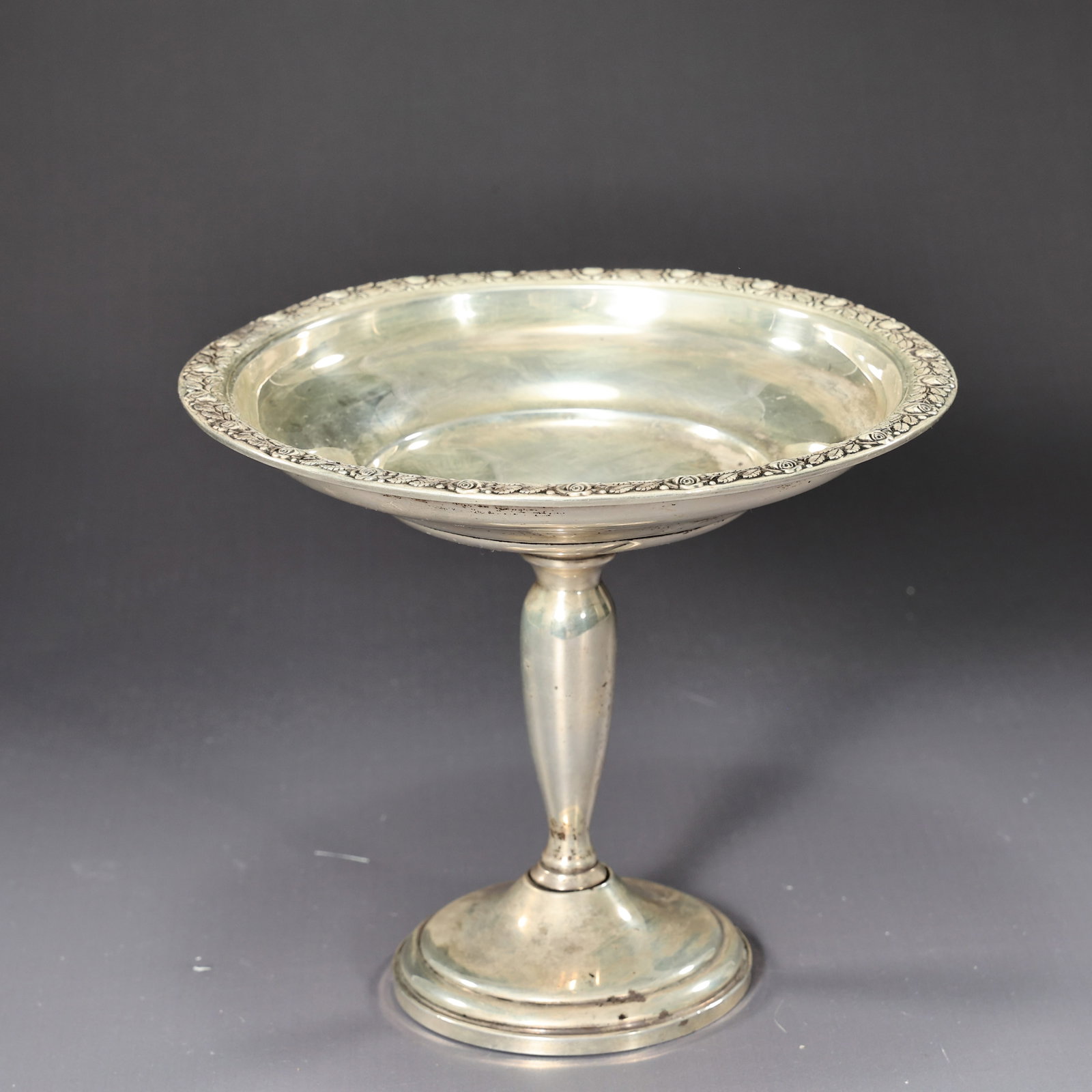 Sterling Silver Weighted Pedestal Candy Dish - 6