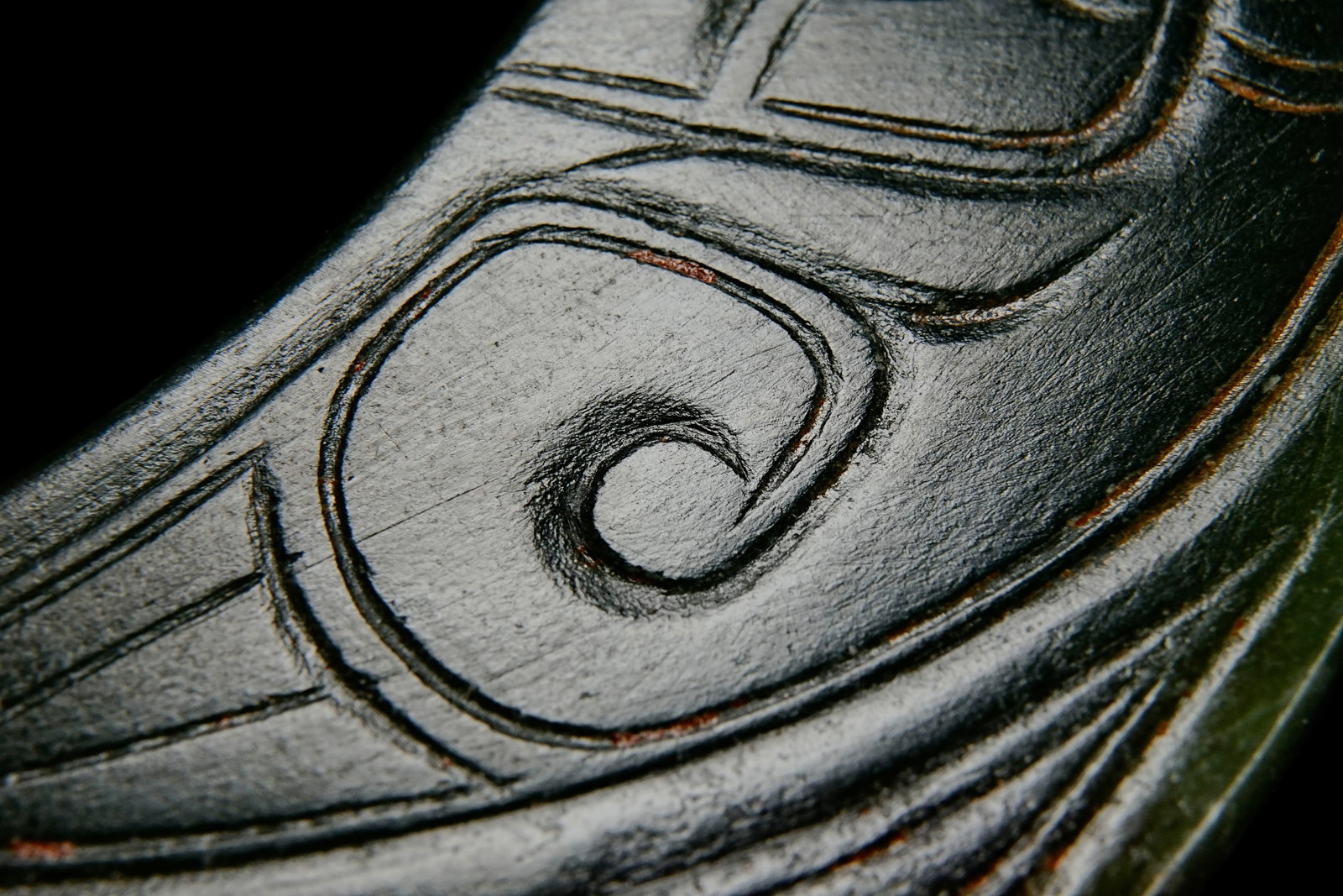 Jade Carved Beast Face Pattern Bi - 5