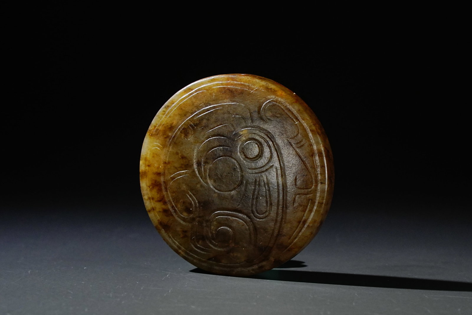 Jade Carved Beast Face Pattern Sword Ornament - 2