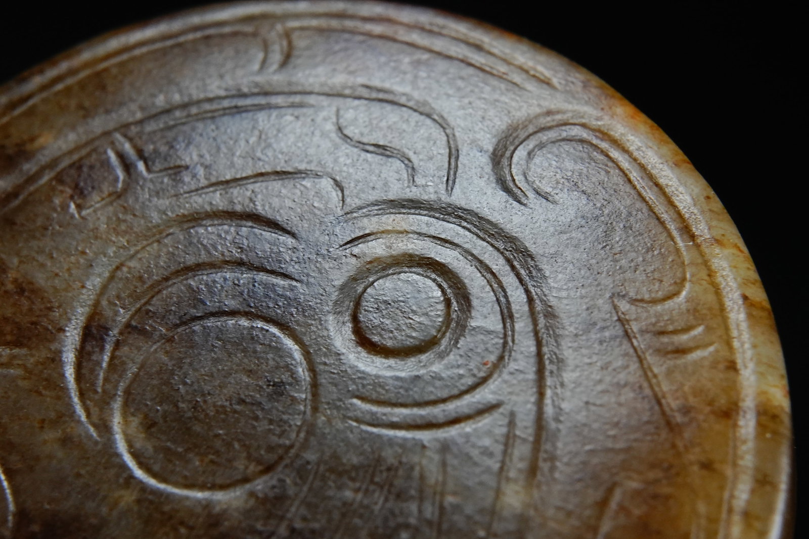 Jade Carved Beast Face Pattern Sword Ornament - 3