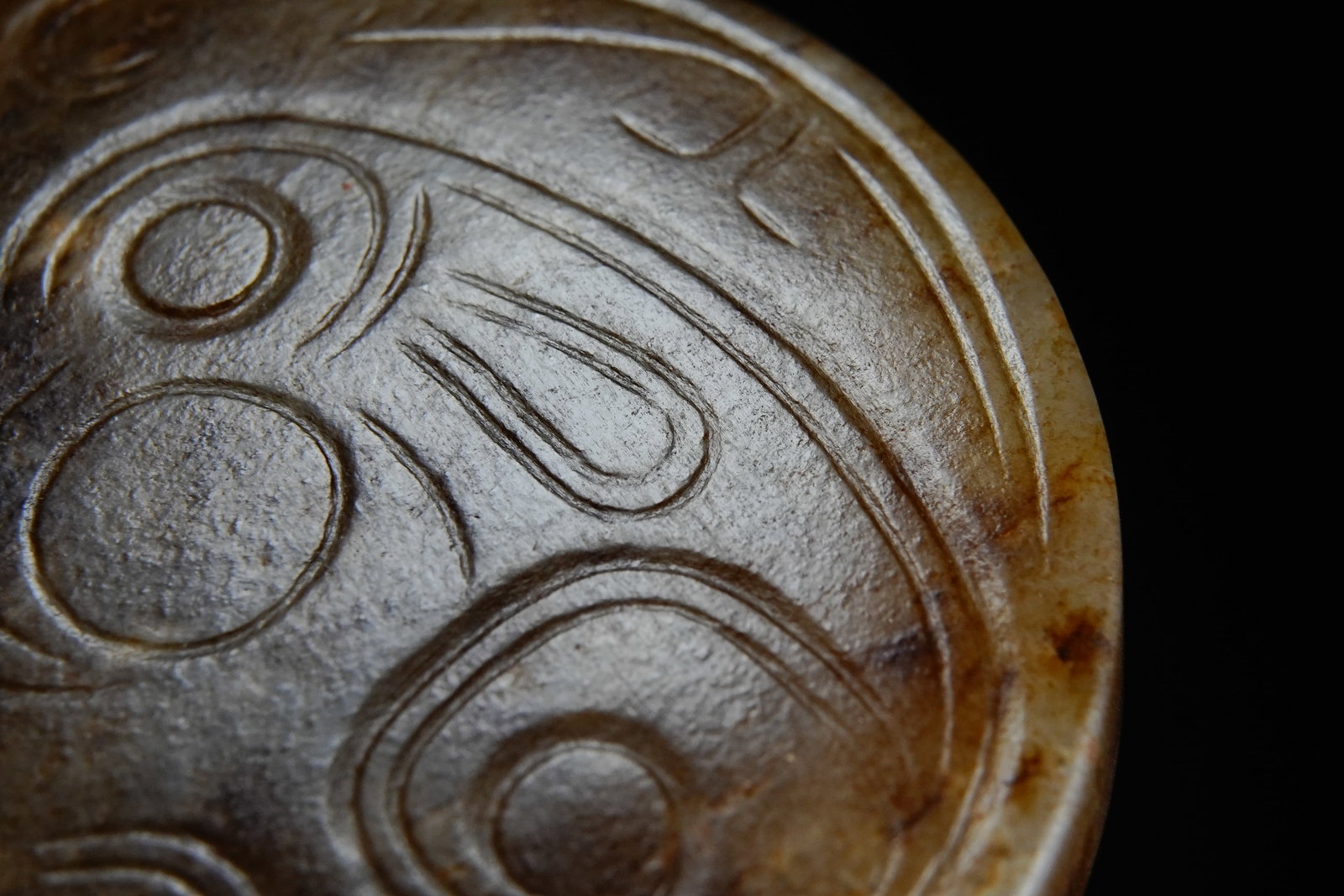 Jade Carved Beast Face Pattern Sword Ornament - 4